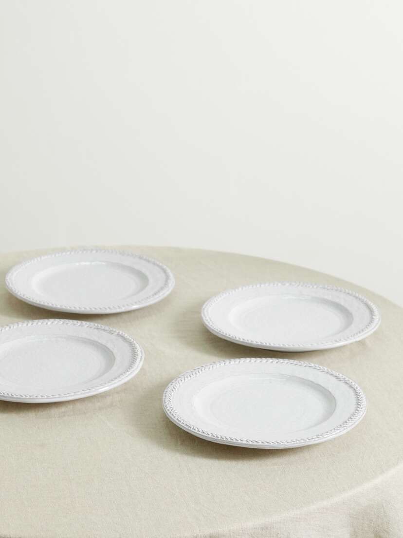 Soho Home Hillcrest Set Of Four 21cm Glazed Stoneware Side Plates