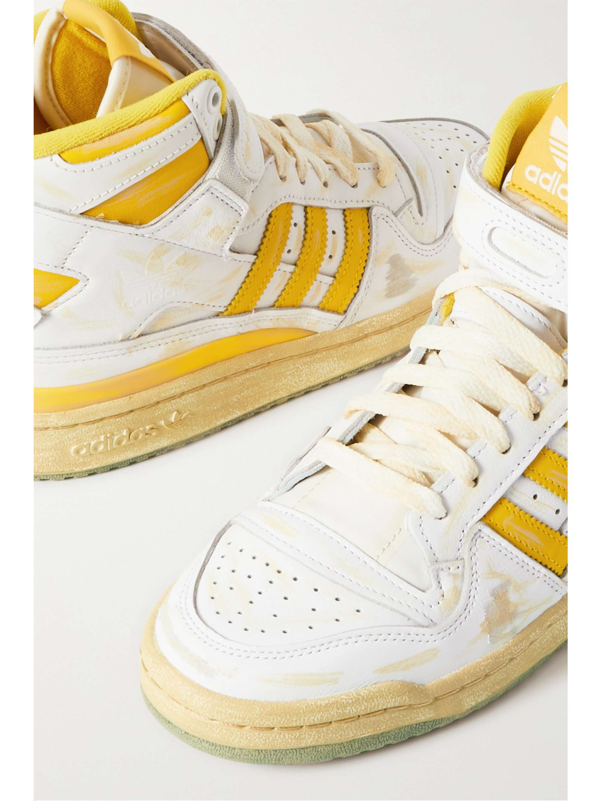White Forum 84 distressed leather high 