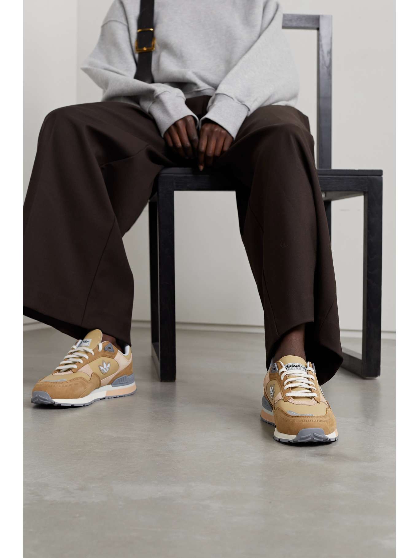 ADIDAS ORIGINALS Treziod nubuck and leather sneakers | NET-A-PORTER