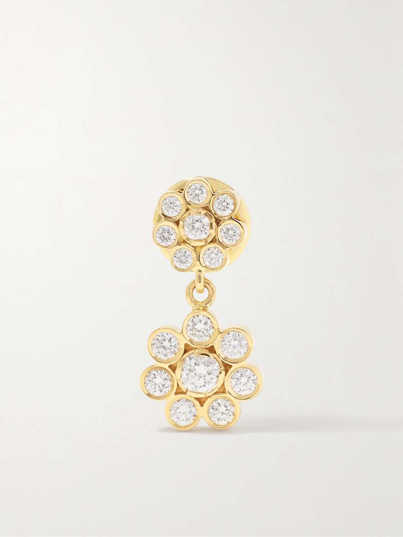 Sophie Bille Brahe Bellis Deux 18-karat Gold Diamond Single Earring