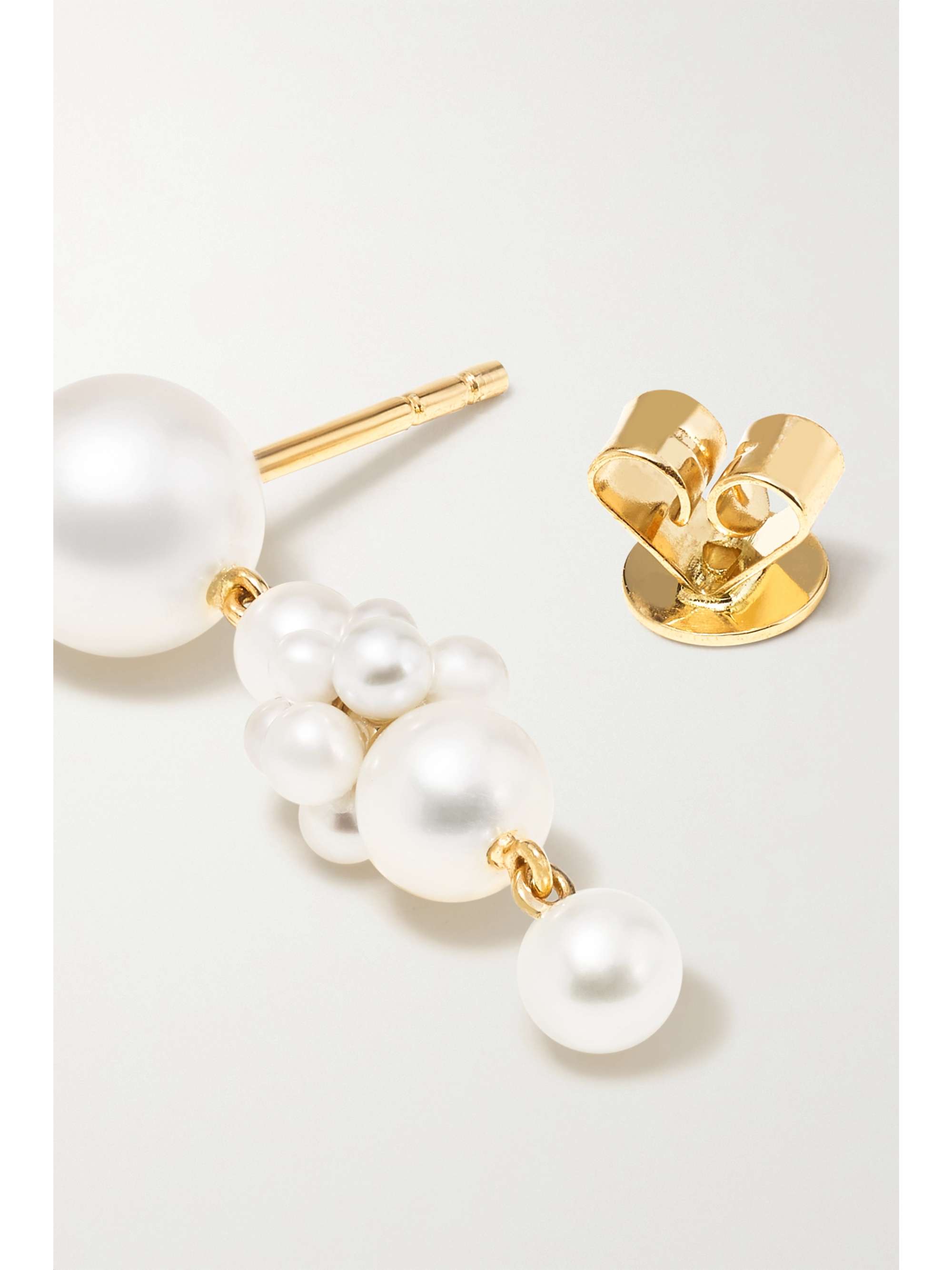 SOPHIE BILLE BRAHE Petite Tulip 14-karat gold pearl earrings
