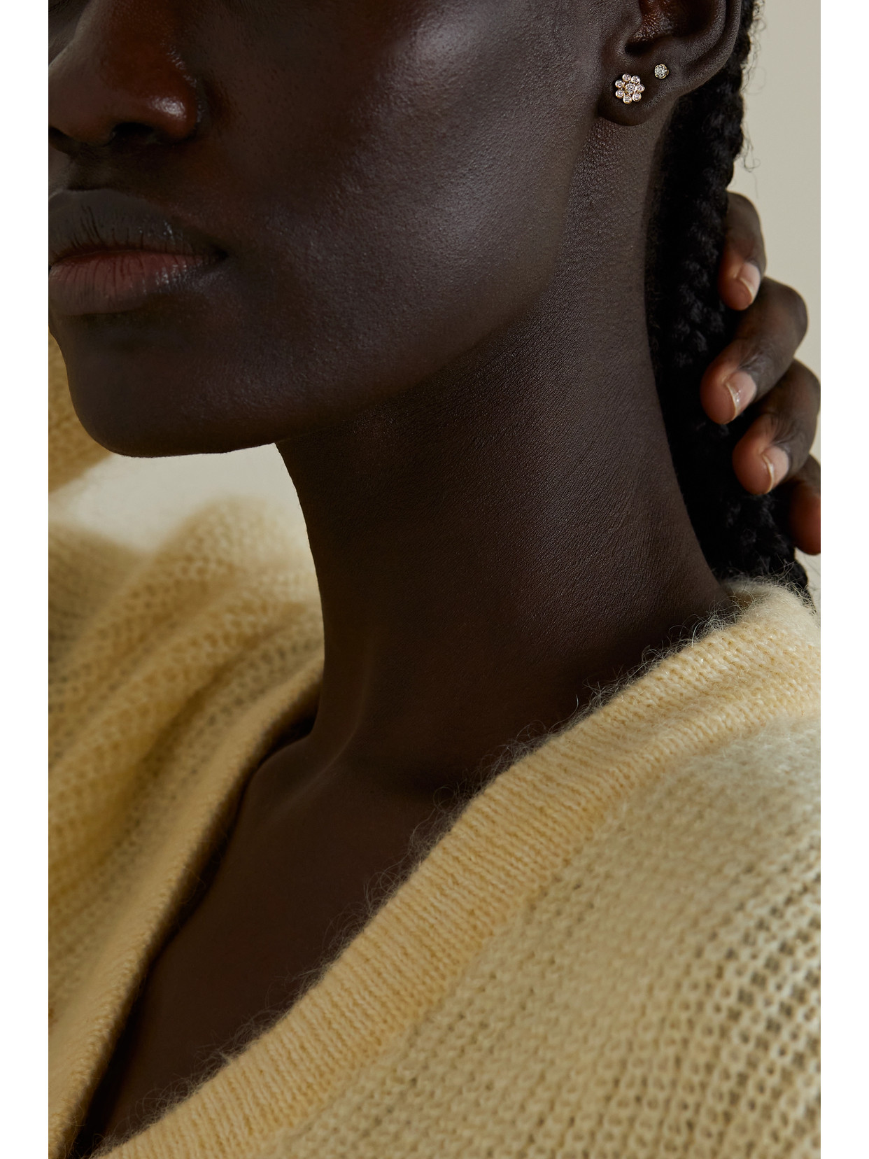 SOPHIE BILLE BRAHE BELLIS 18-KARAT GOLD DIAMOND SINGLE EARRING