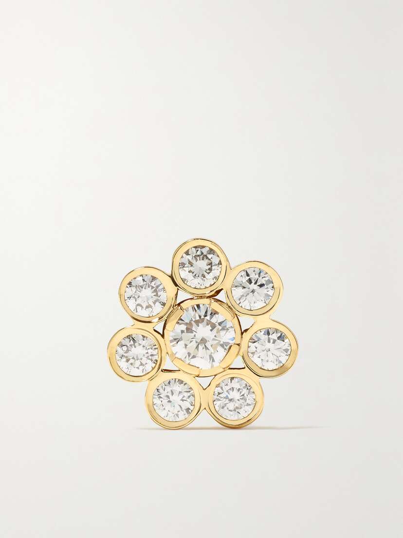 Sophie Bille Brahe Bellis 18-karat Gold Diamond Single Earring