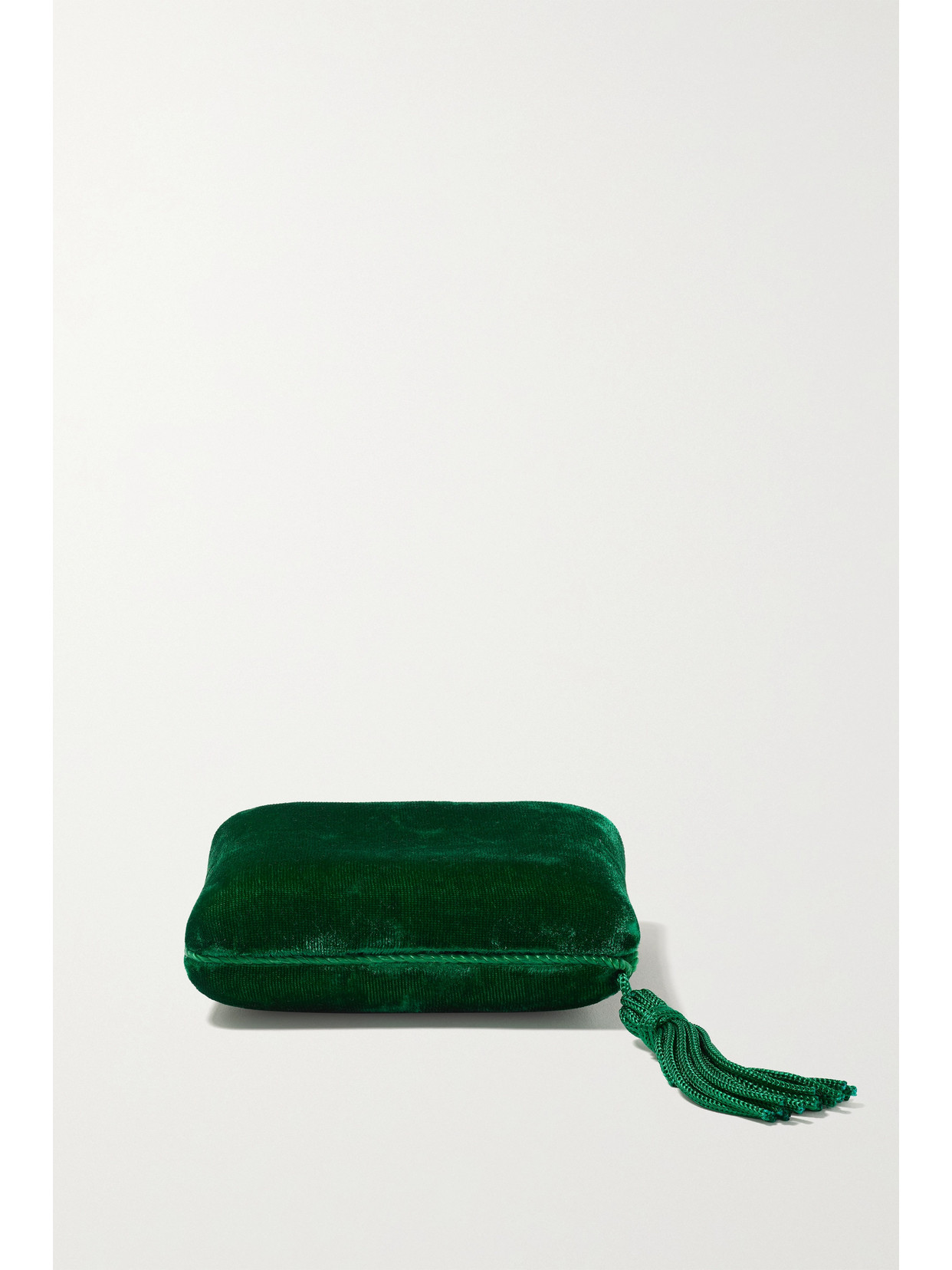 Sophie Bille Brahe Emerald Green Small Jewelry Box In Velvet, 10.5x8.5cm In Green