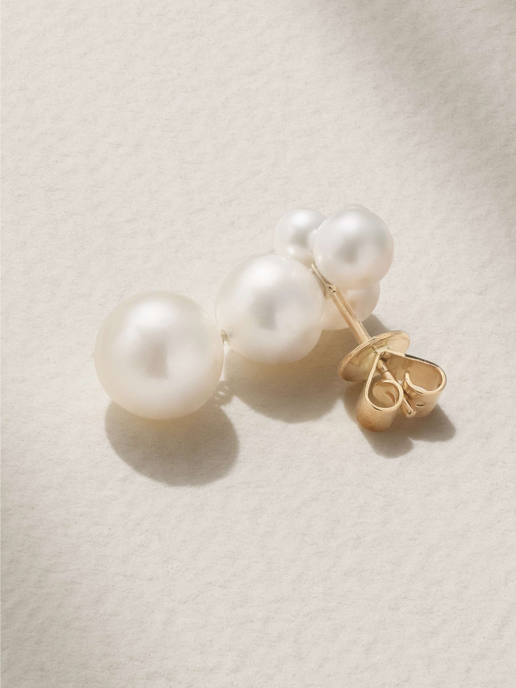 SOPHIE BILLE BRAHE Bisou 14-karat gold pearl earring