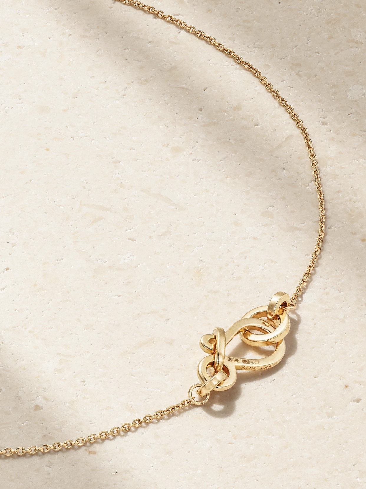 Sophie Bille Brahe Soleil Simple 18kt & Diamond Necklace In Gold