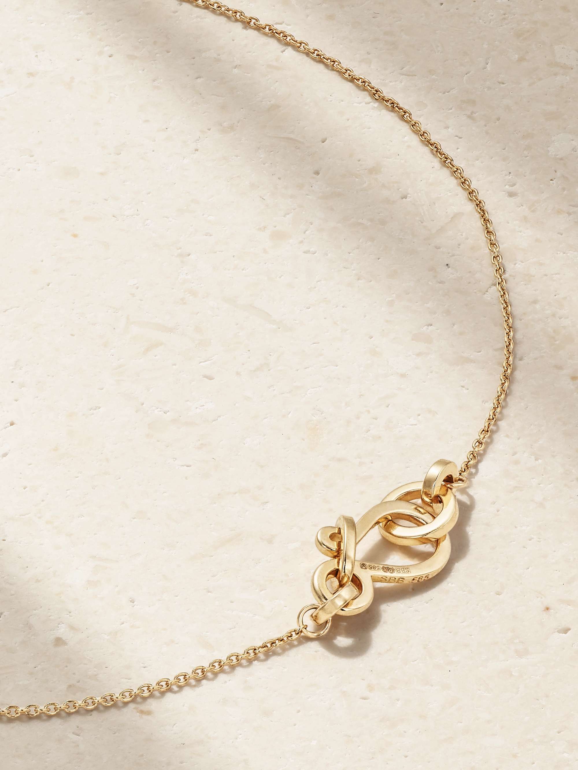 SOPHIE BILLE BRAHE Bellis Simple 18-karat gold diamond necklace