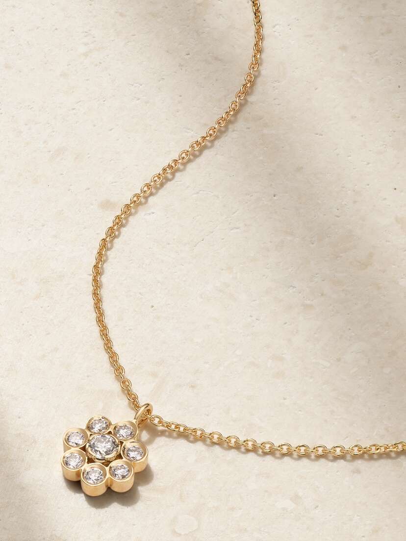 Sophie Bille Brahe Bellis Simple 18-karat Gold Diamond Necklace