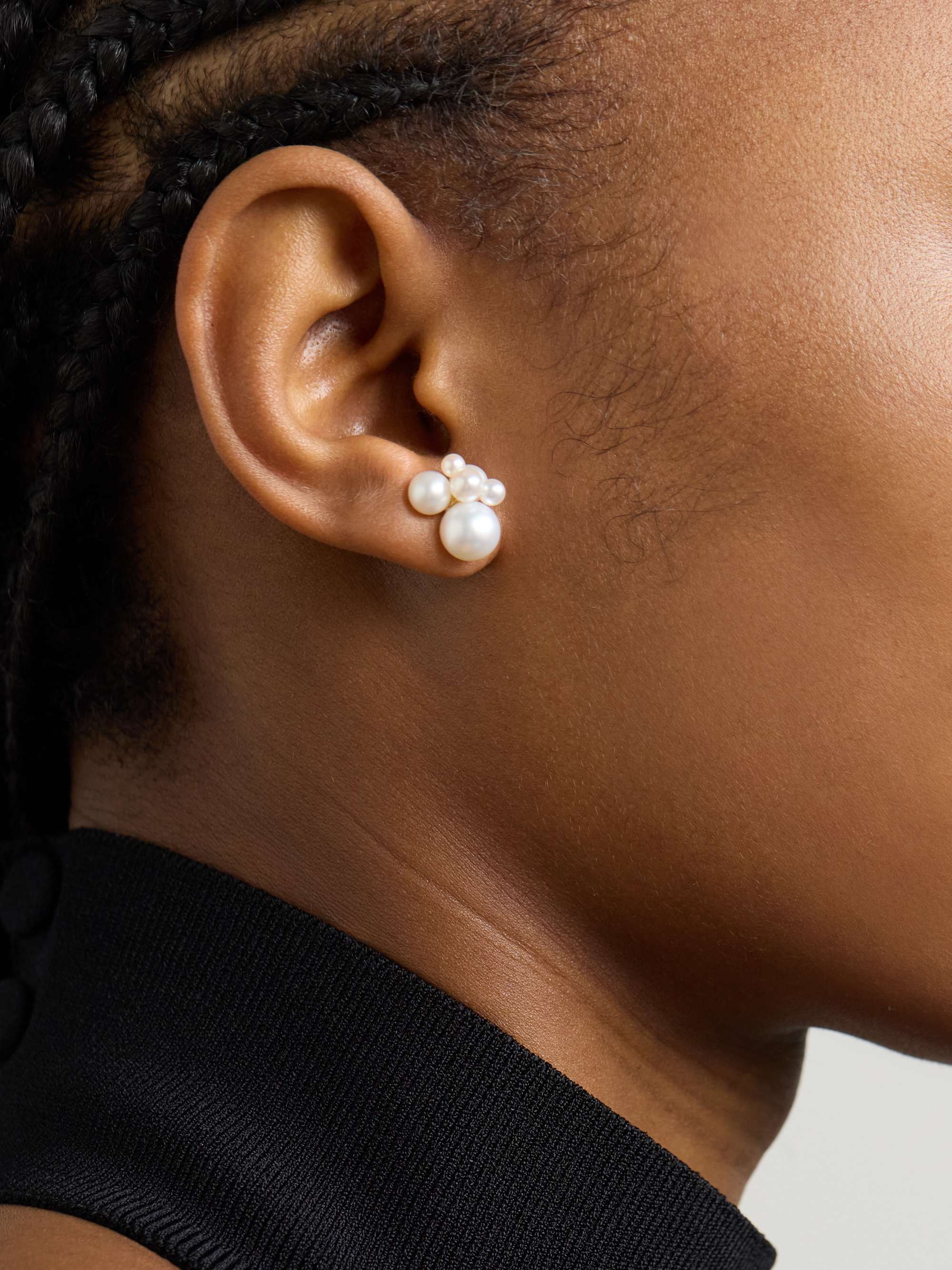 SOPHIE BILLE BRAHE Bisou Perle 14-karat gold pearl single earring
