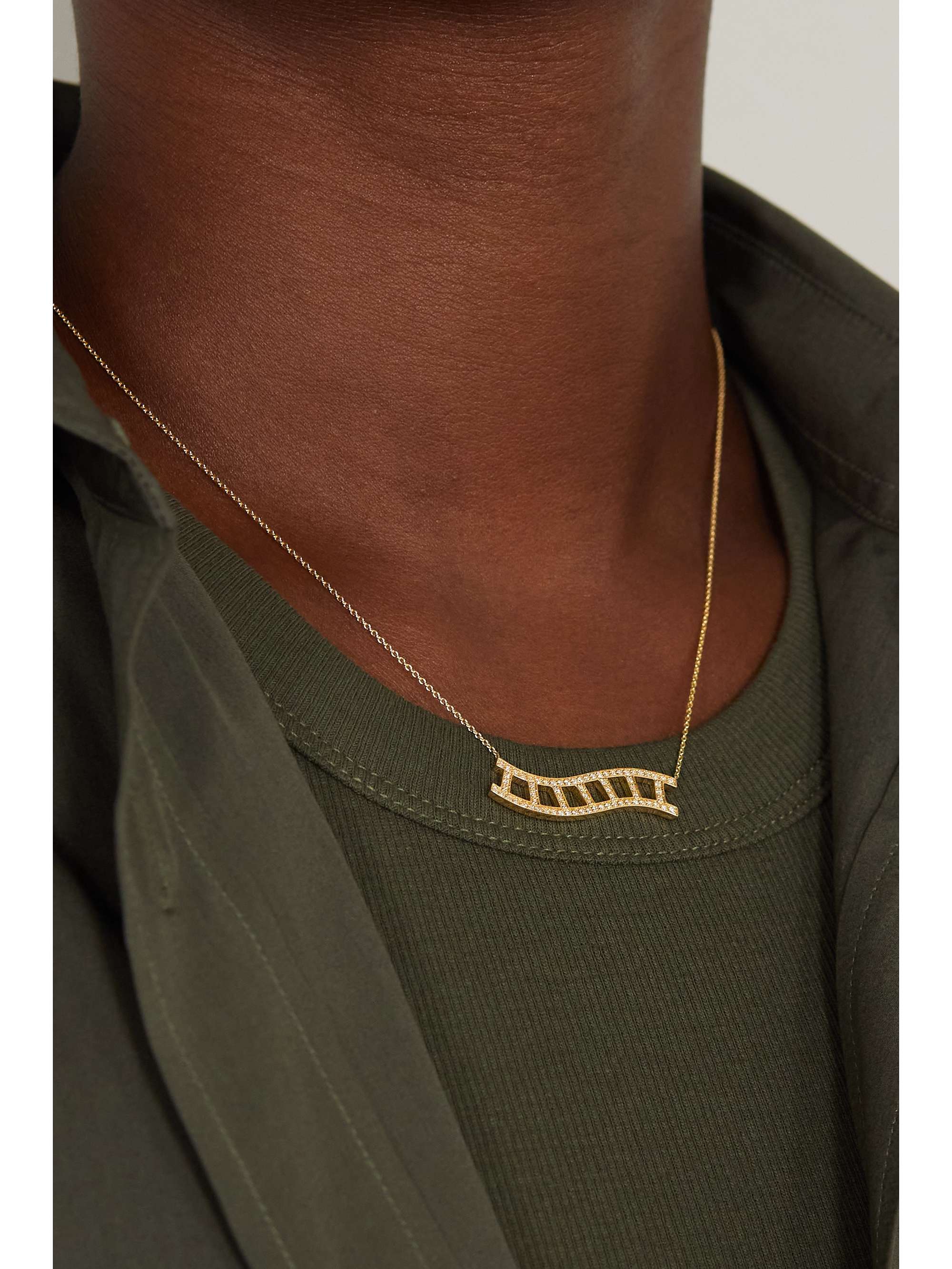 SOPHIE BILLE BRAHE Échelle Ocean 18-karat gold diamond necklace