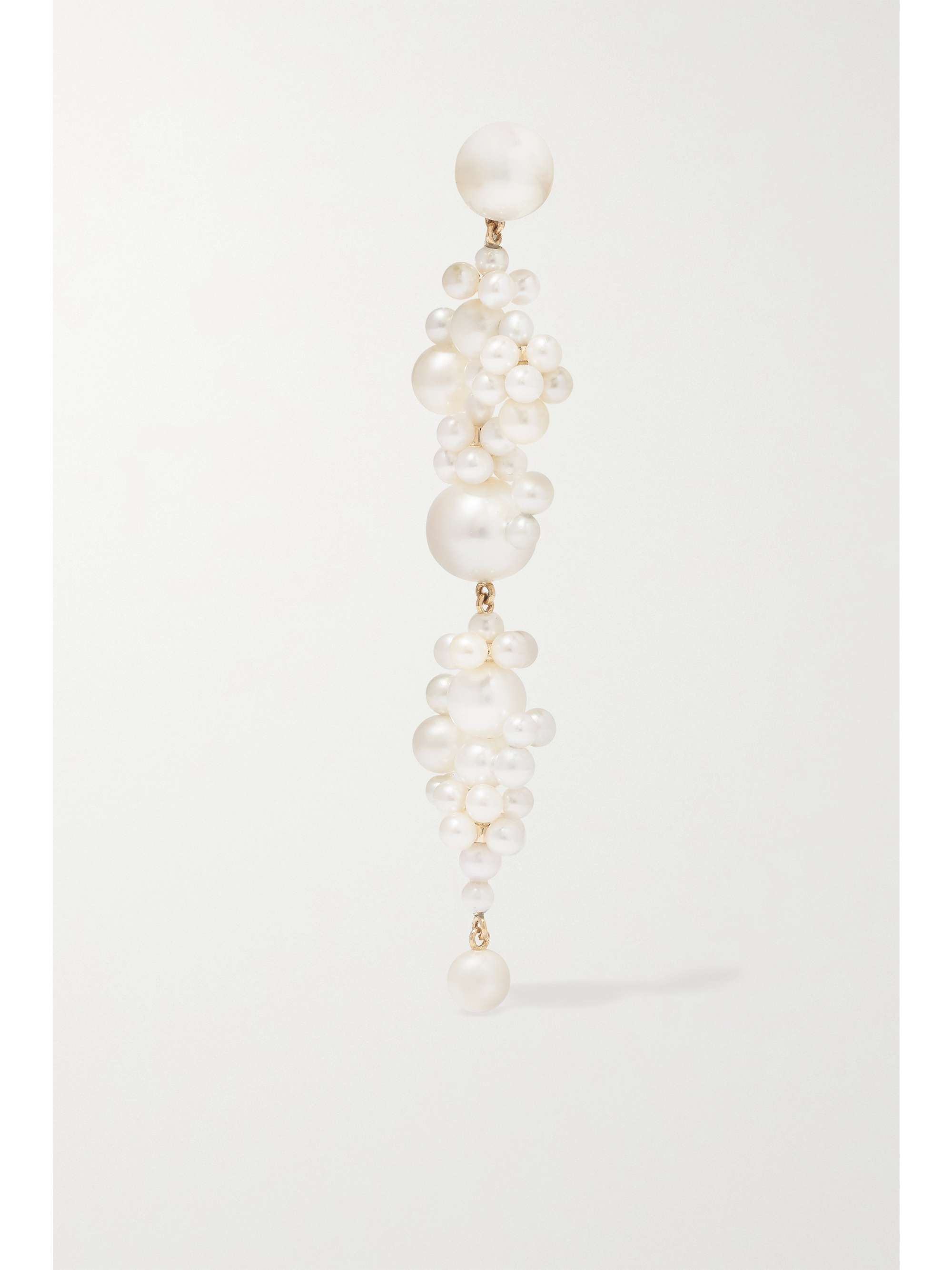 SOPHIE BILLE BRAHE Grand Bisou 14-karat gold pearl earrings