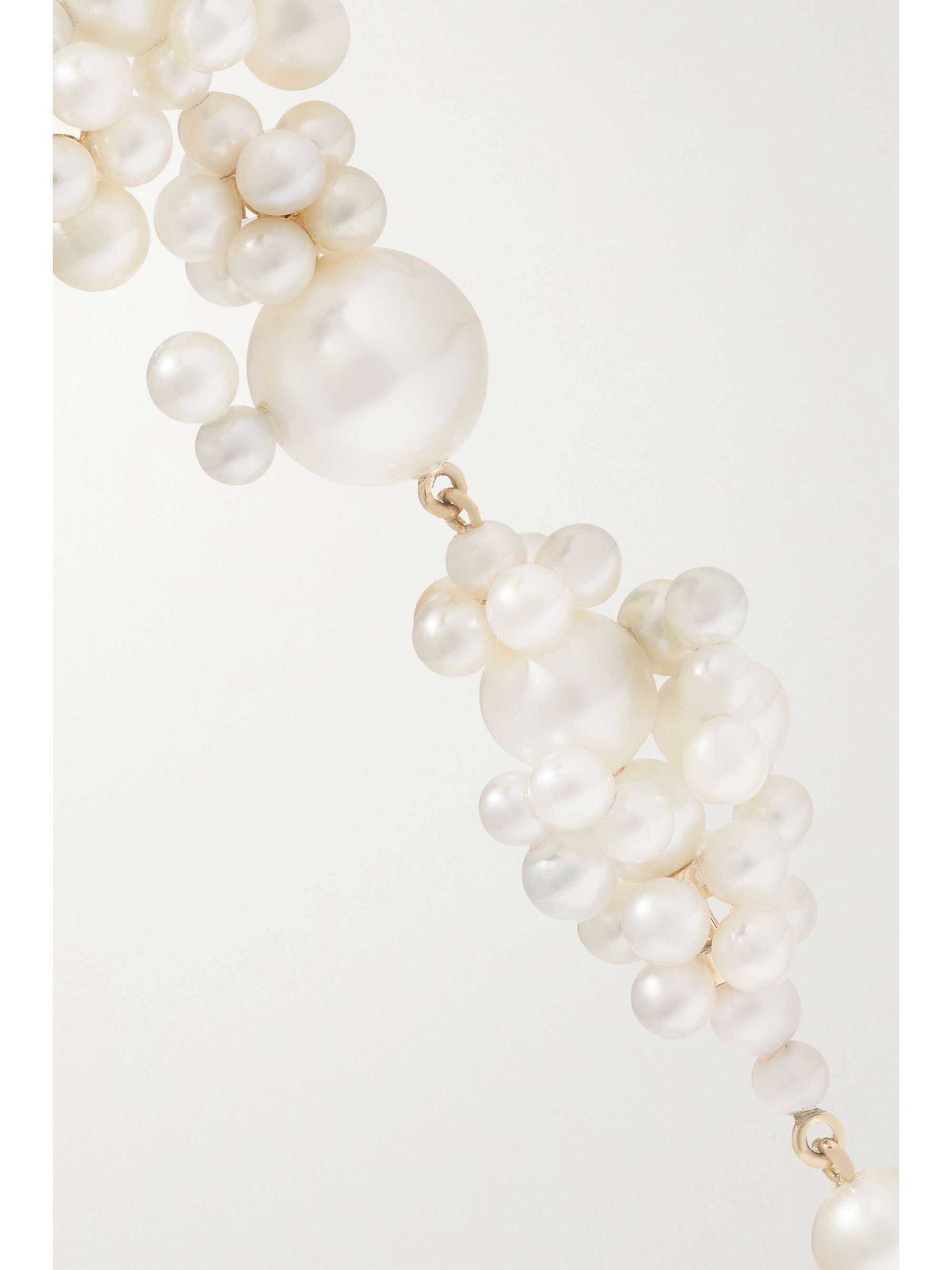 SOPHIE BILLE BRAHE Grand Bisou 14-karat gold pearl earrings
