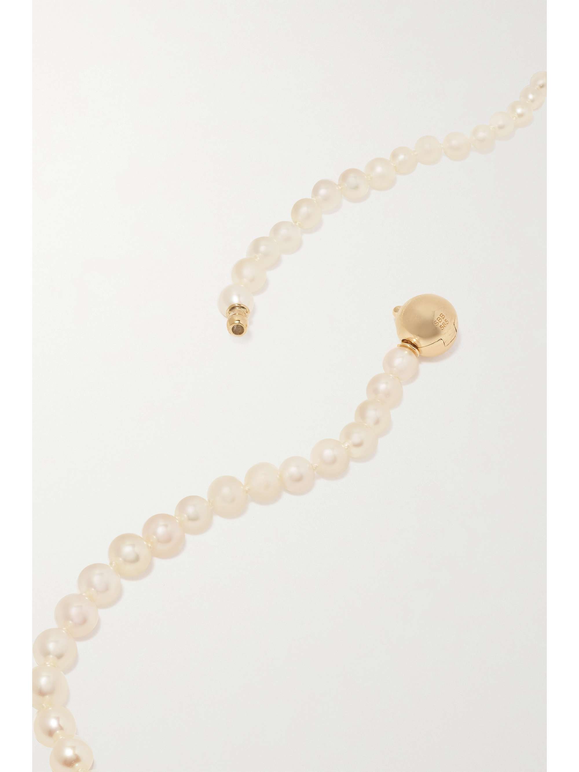 Gold Peggy Fontaine Collier 14-karat gold pearl necklace | SOPHIE BILLE ...