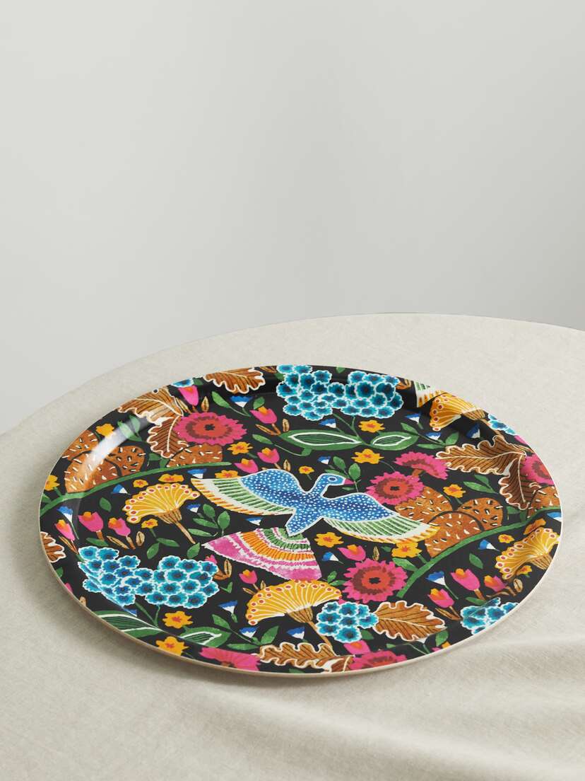 La DoubleJ Printed Wood Tray