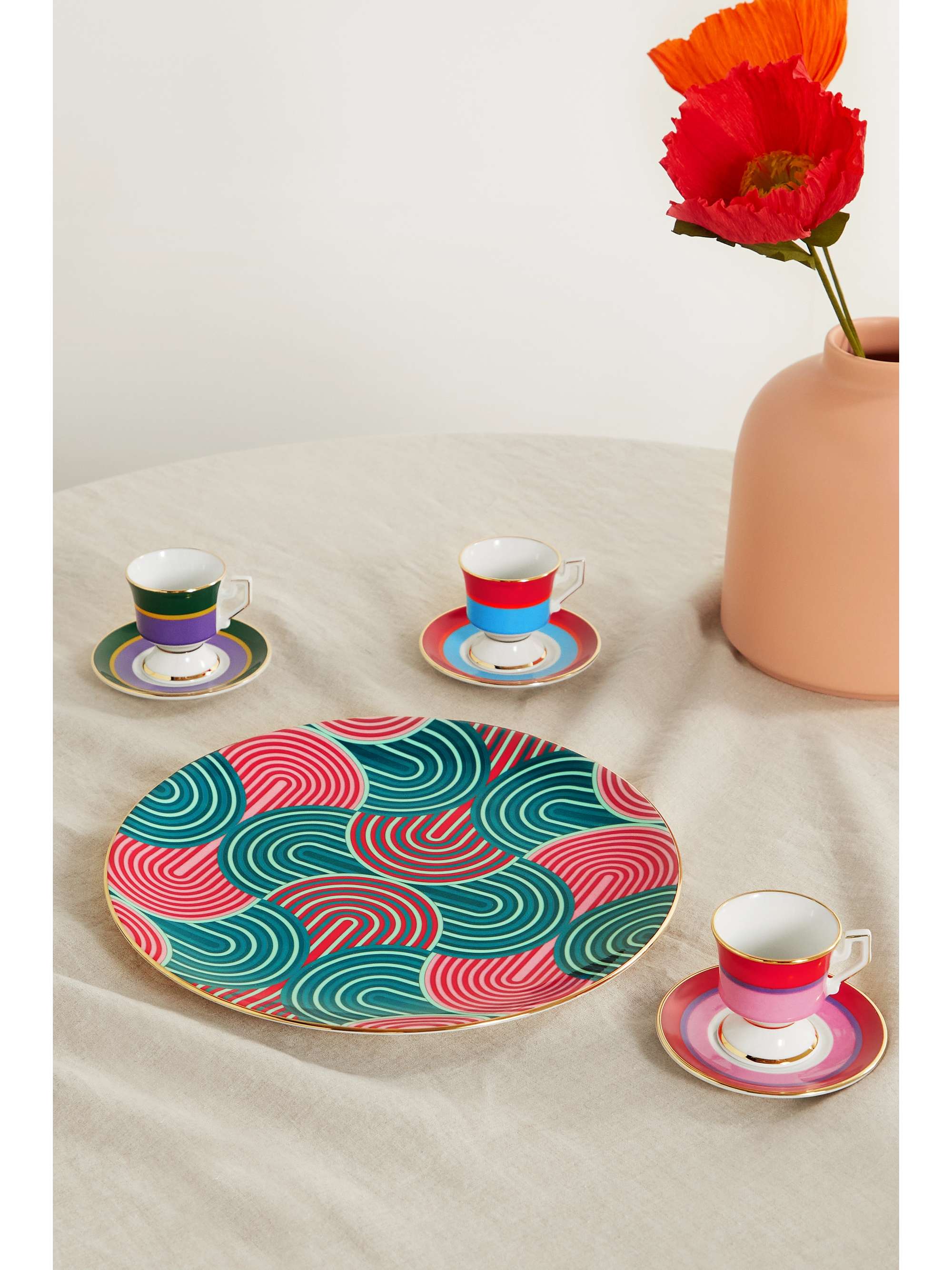 LA DOUBLEJ Printed wood tray