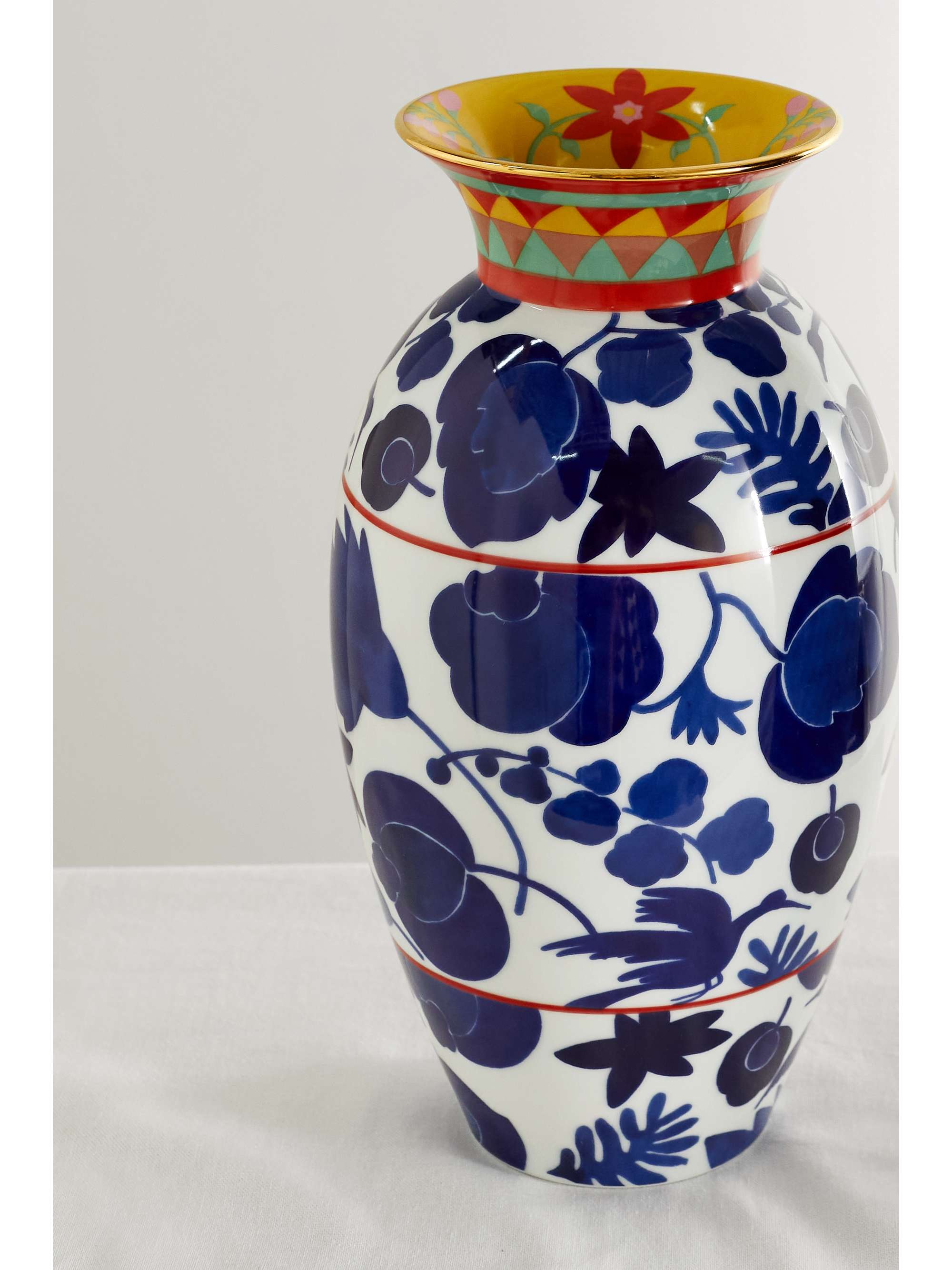 LA DOUBLEJ Amphora gold-plated porcelain vase