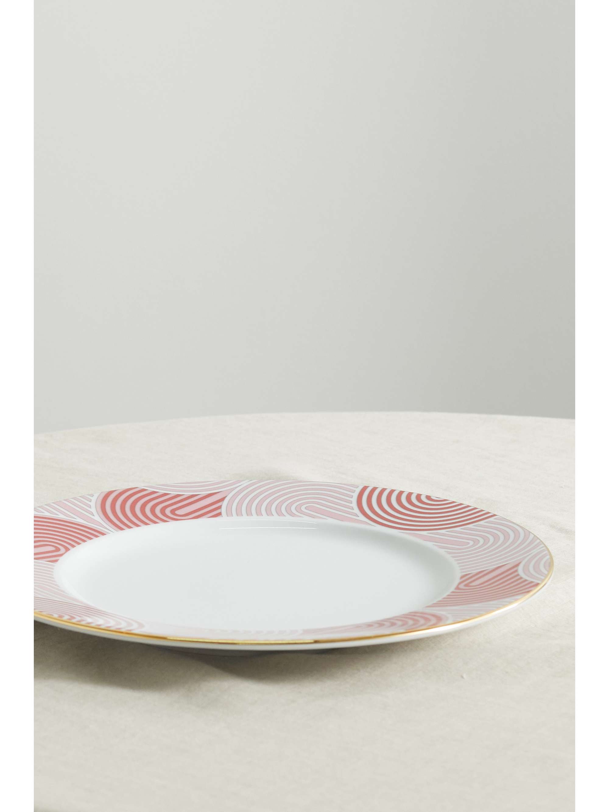 LA DOUBLEJ 31cm gold-plated porcelain charger plate