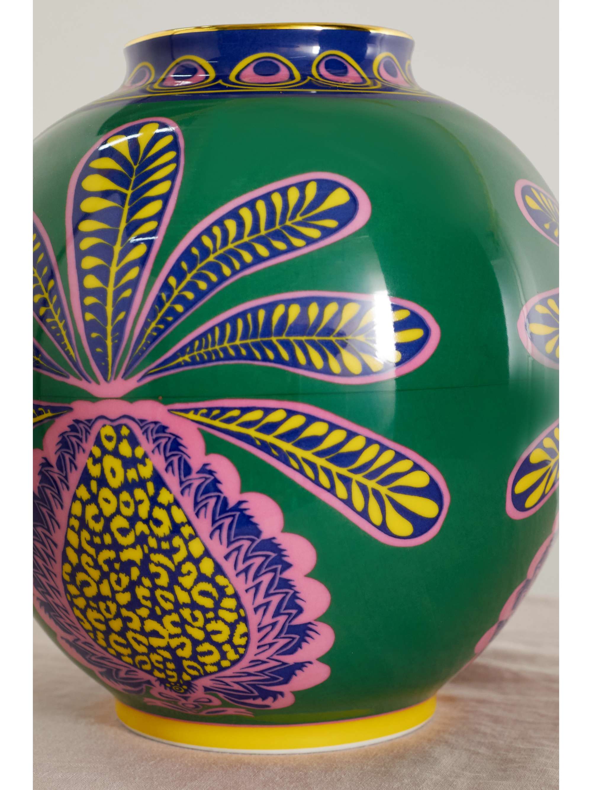 LA DOUBLEJ Bubble gold-plated porcelain vase