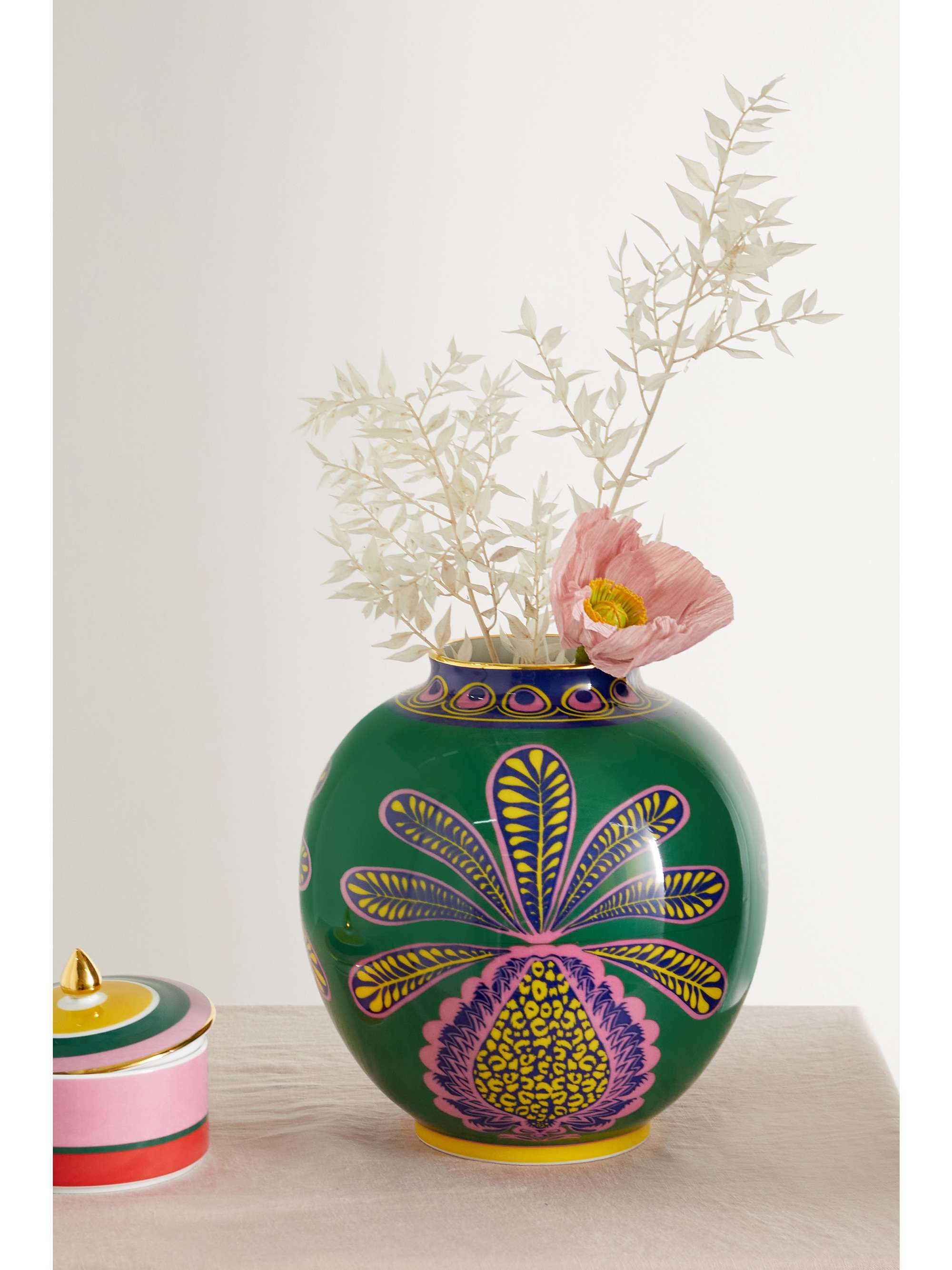 LA DOUBLEJ Bubble gold-plated porcelain vase