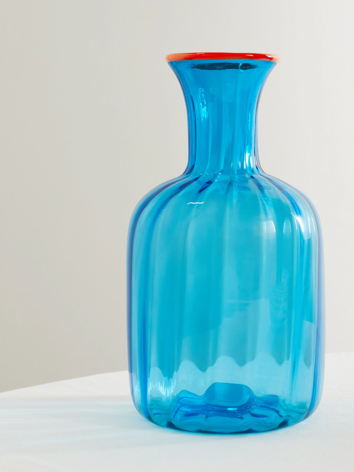 La Doublej Murano Carafe In Blue
