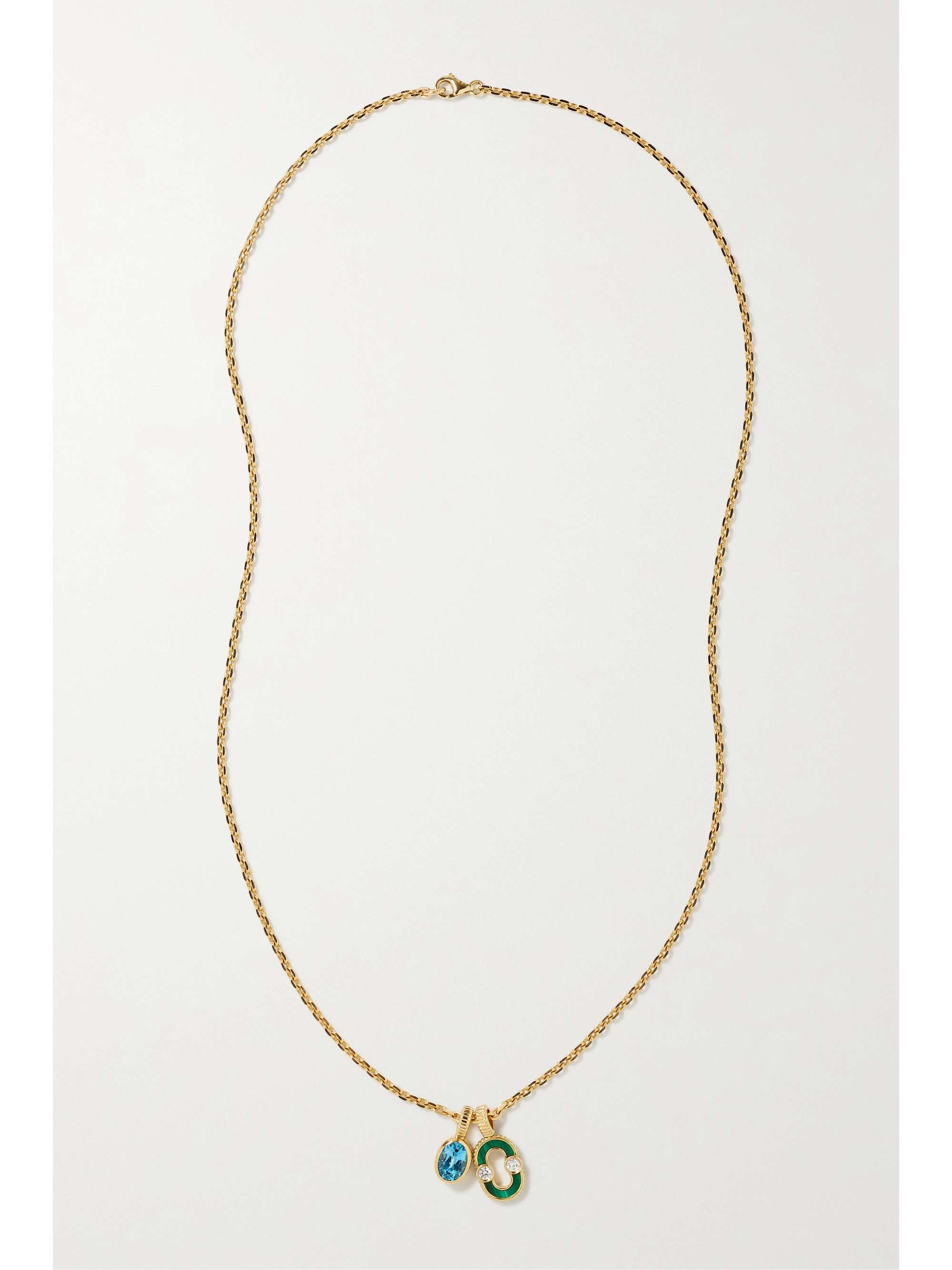 VILTIER Magnetic Twist 18-karat recycled gold multi-stone necklace