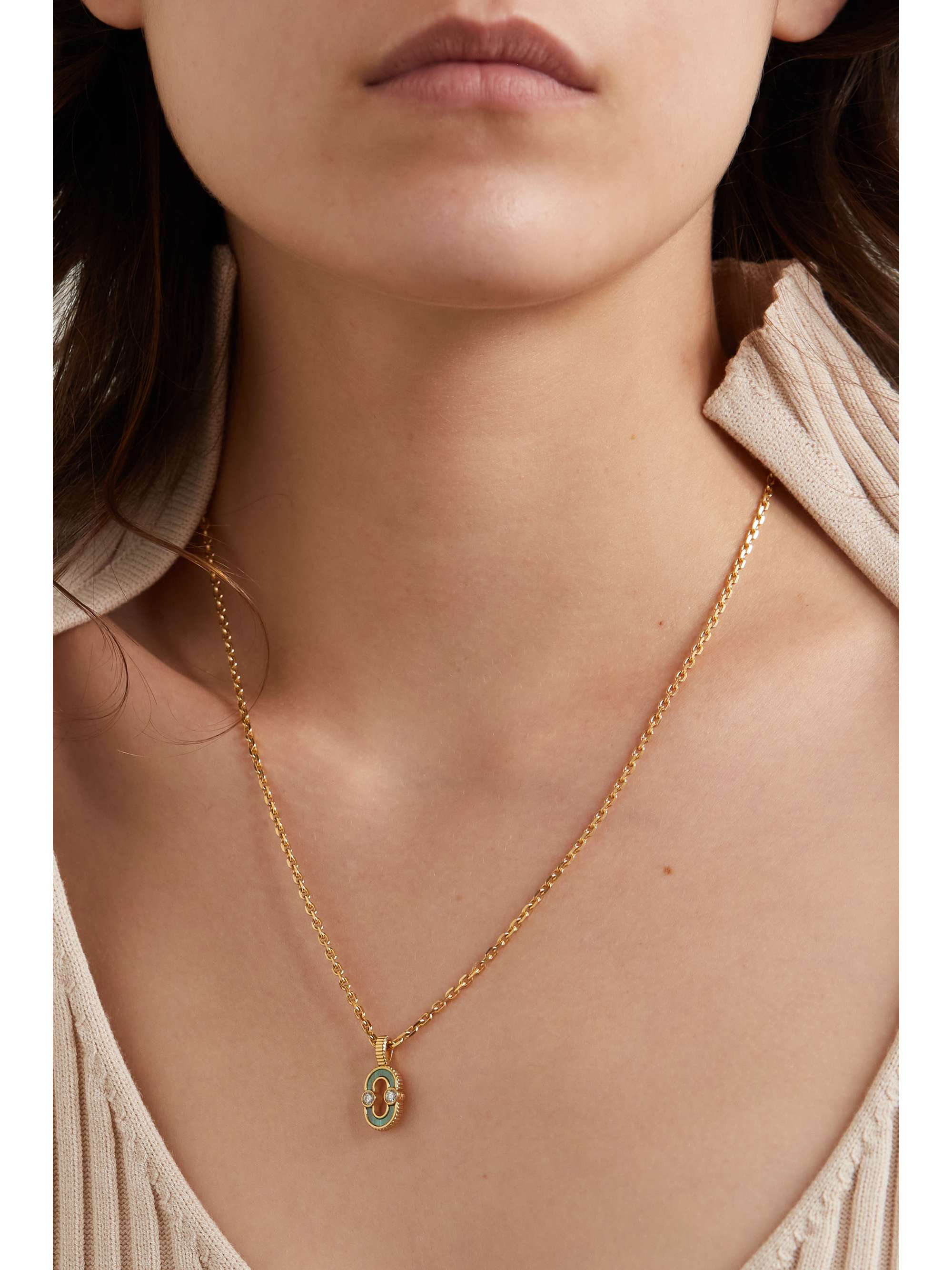 VILTIER Magnetic Twist 18-karat recycled gold multi-stone necklace