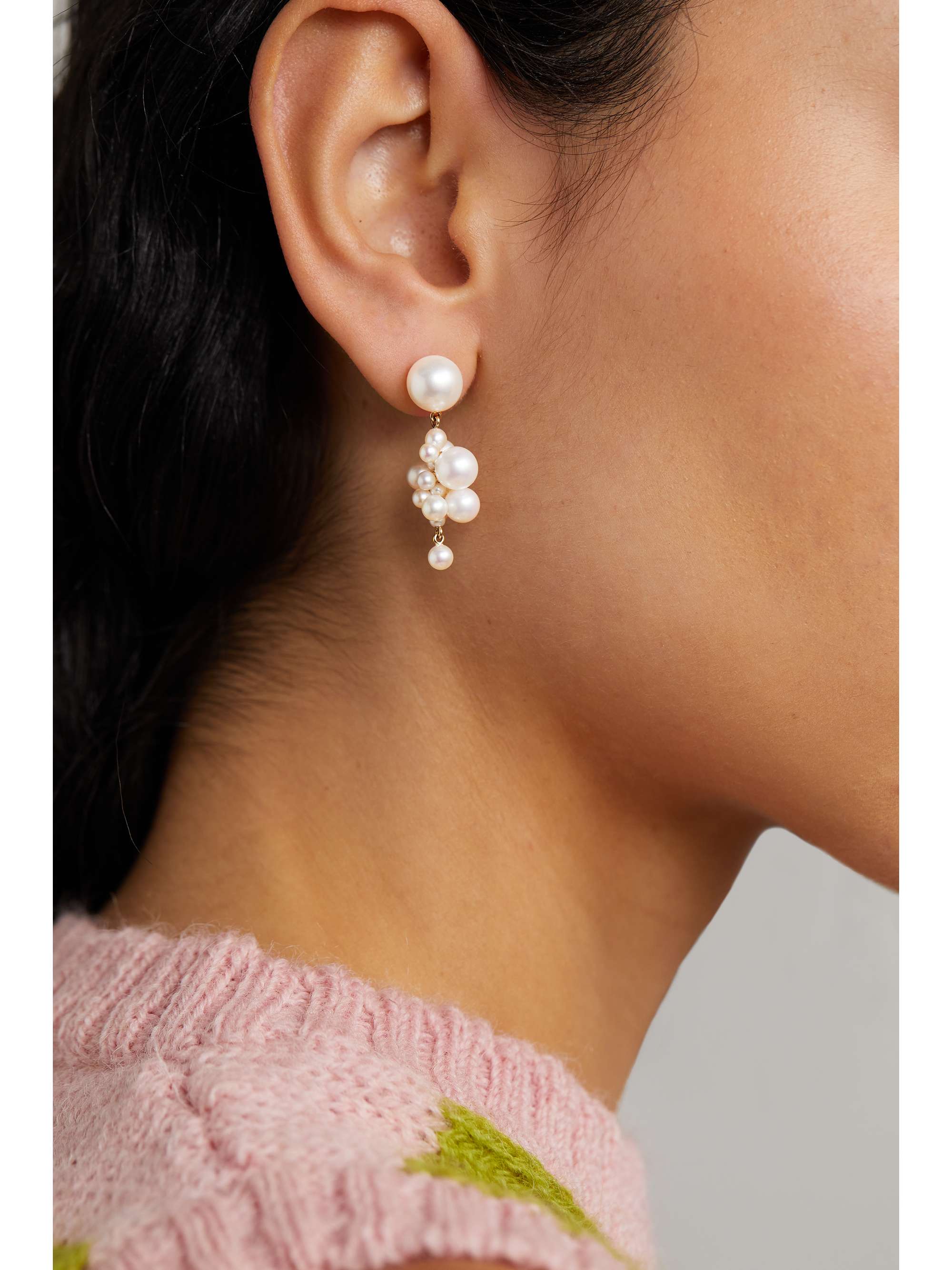 SOPHIE BILLE BRAHE Botticelli 14-karat gold pearl earring