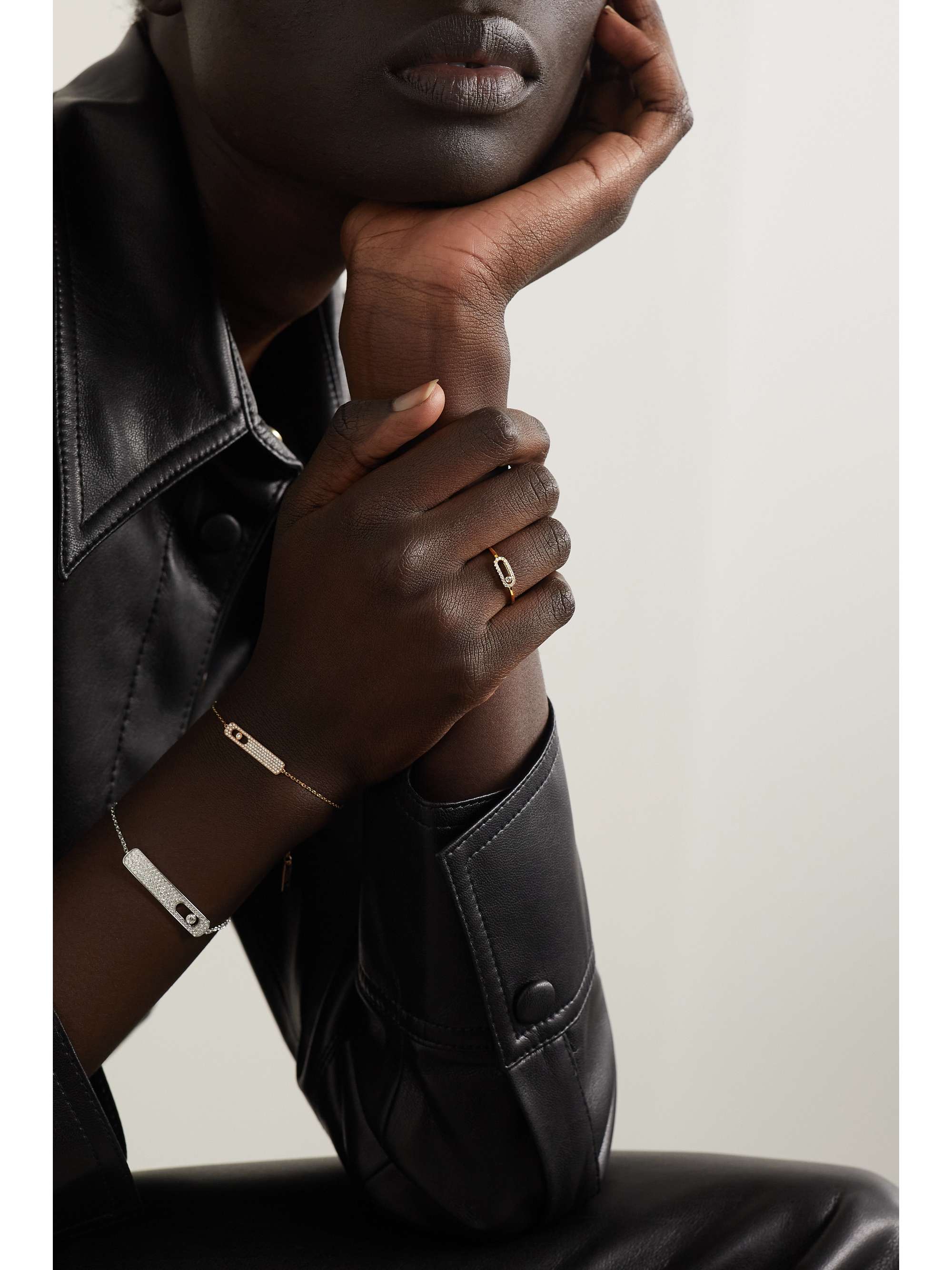MESSIKA Bague en or 18 carats (750/1000) et diamants Move Uno