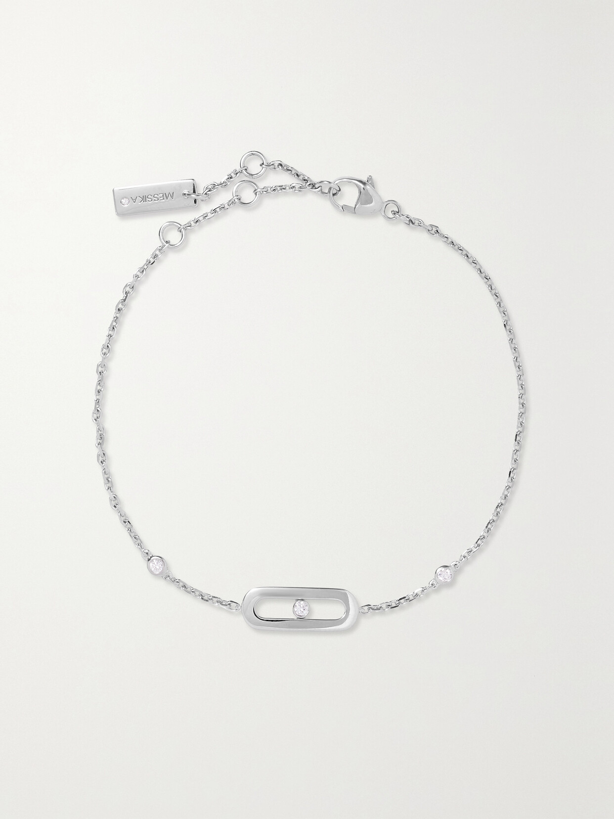 Messika Move Uno 18-karat White Gold Diamond Bracelet