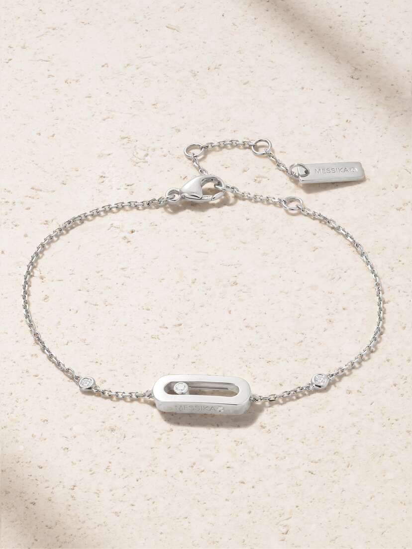 Messika Move Uno 18-karat White Gold Diamond Bracelet