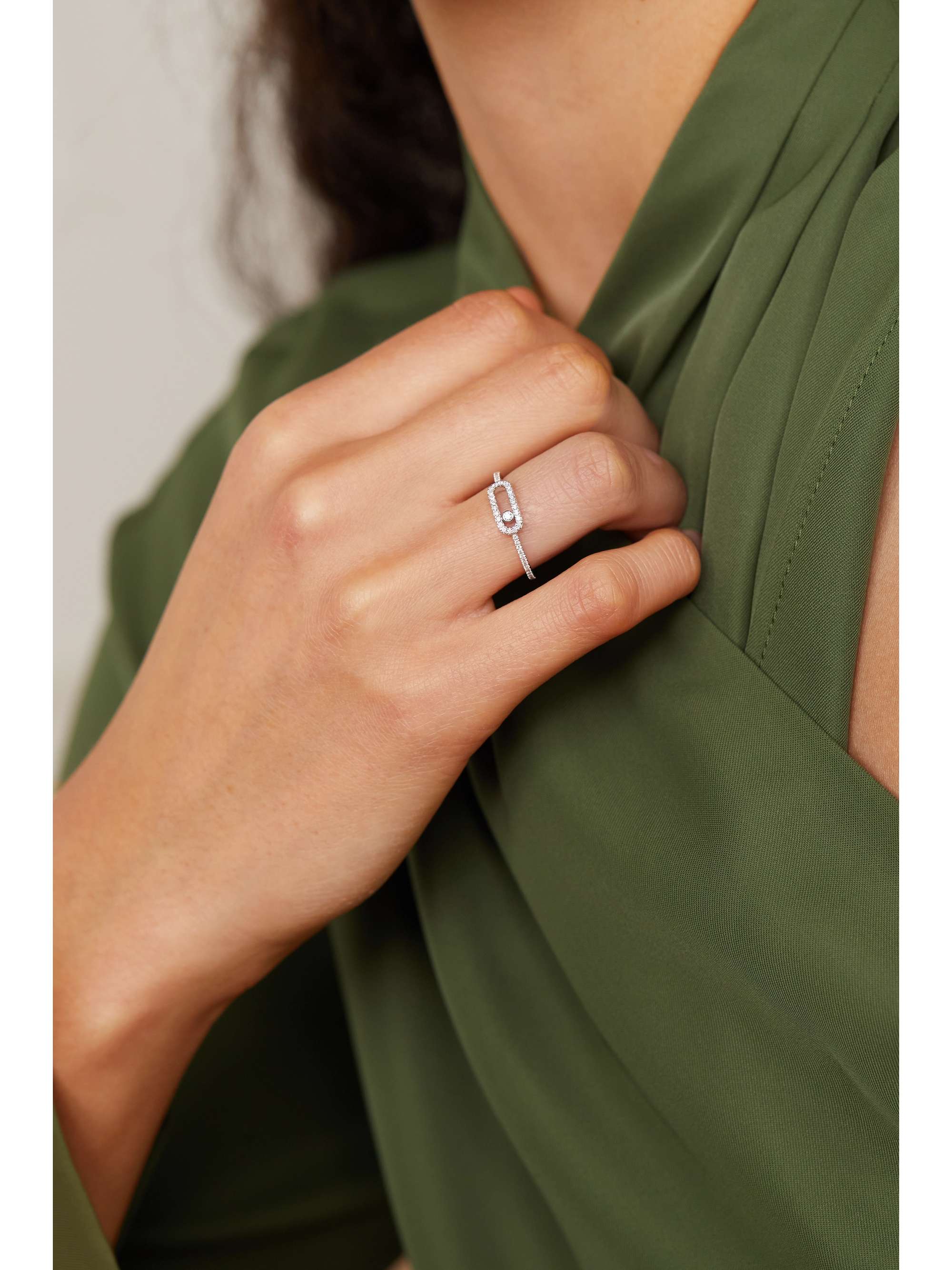 MESSIKA Move Uno 18-karat white gold diamond ring