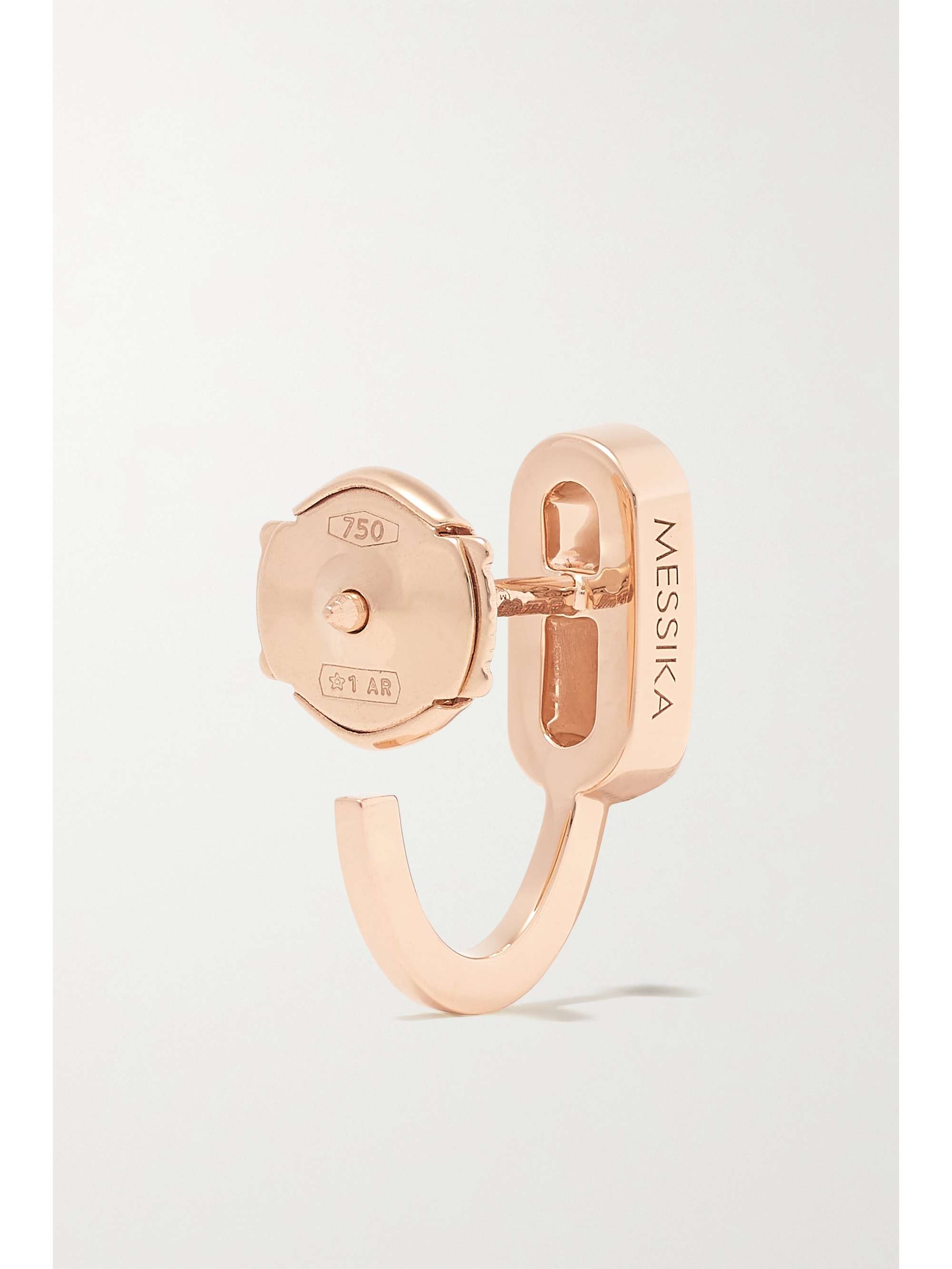 MESSIKA Move Classique 18-karat rose gold diamond hoop earrings
