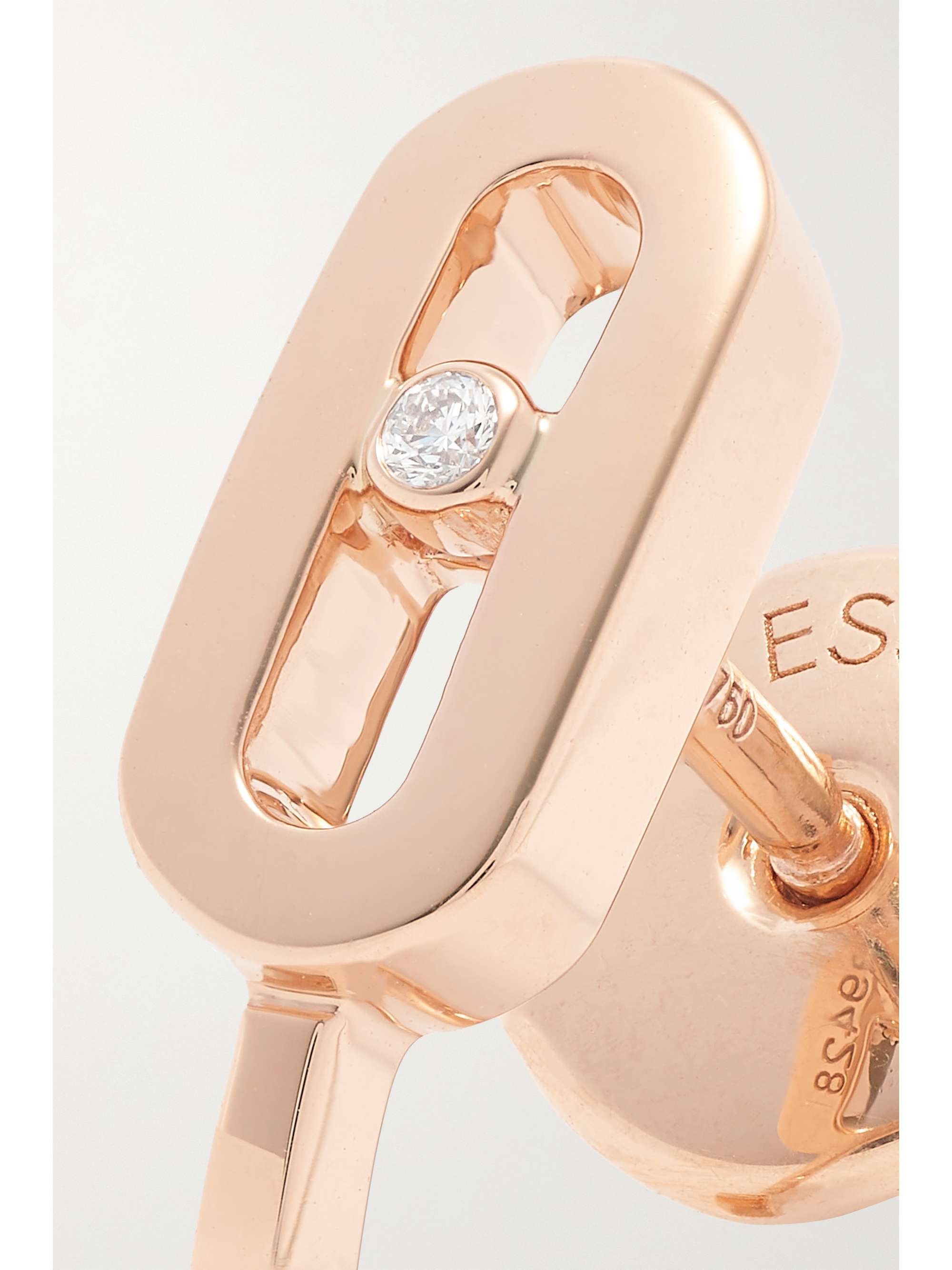MESSIKA Move Classique 18-karat rose gold diamond hoop earrings