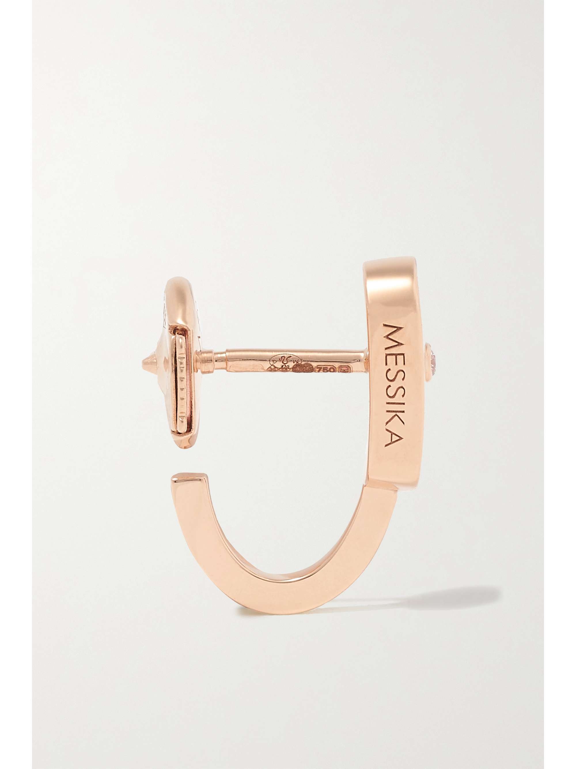 MESSIKA Move Classique 18-karat rose gold diamond hoop earrings