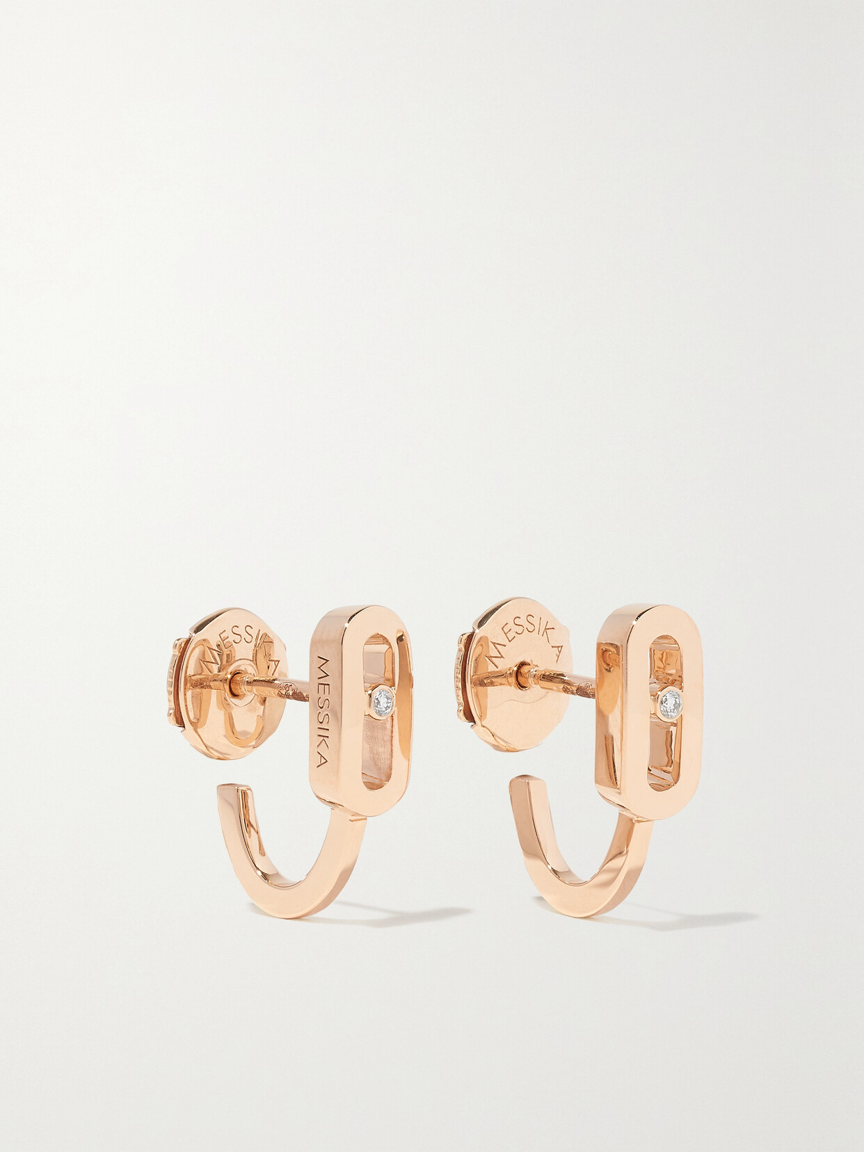 Messika Move Classique 18-karat Rose Gold Diamond Hoop Earrings