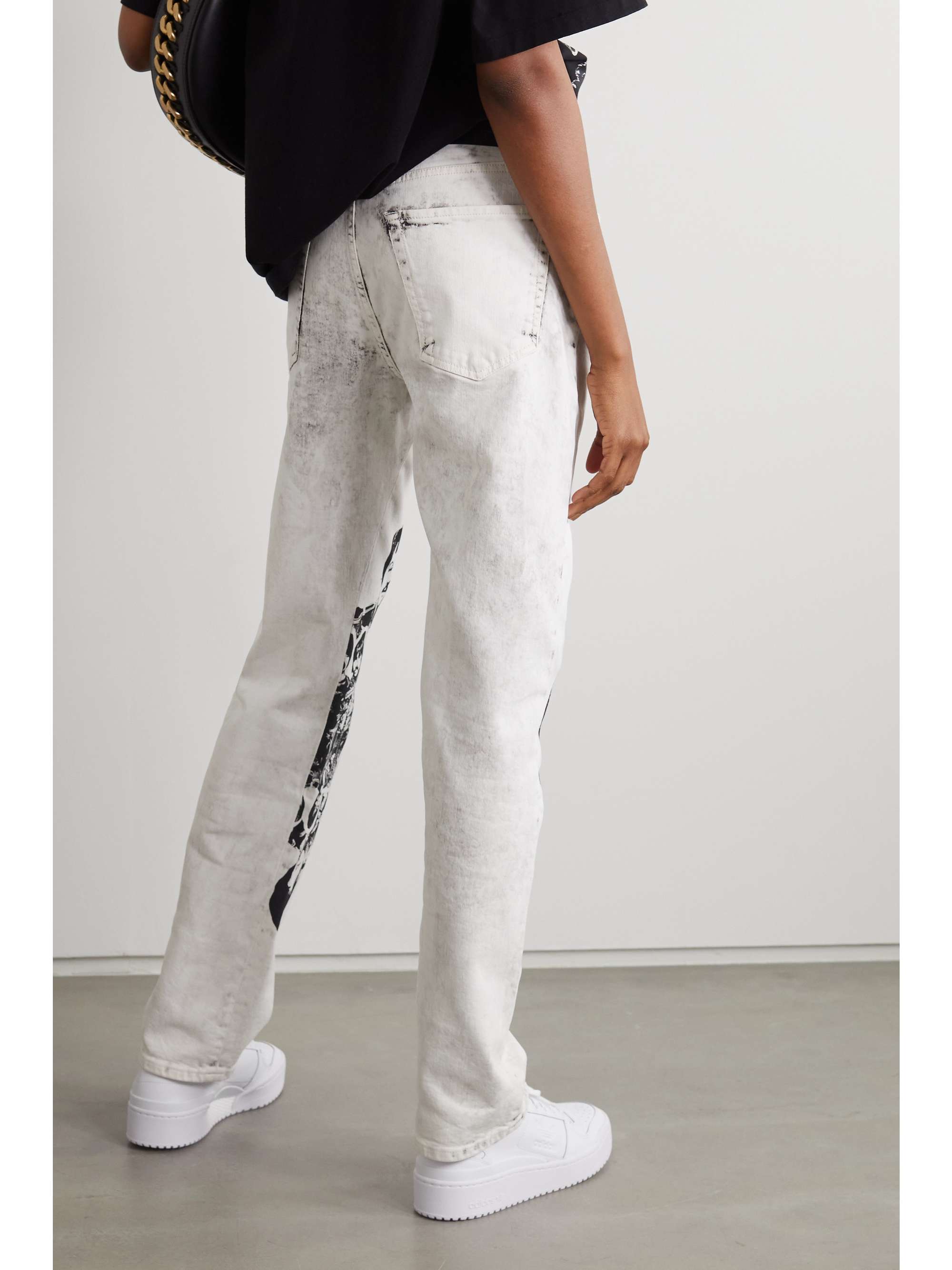 STELLA MCCARTNEY + The Beatles Get Back printed acid-wash high-rise straight-leg jeans