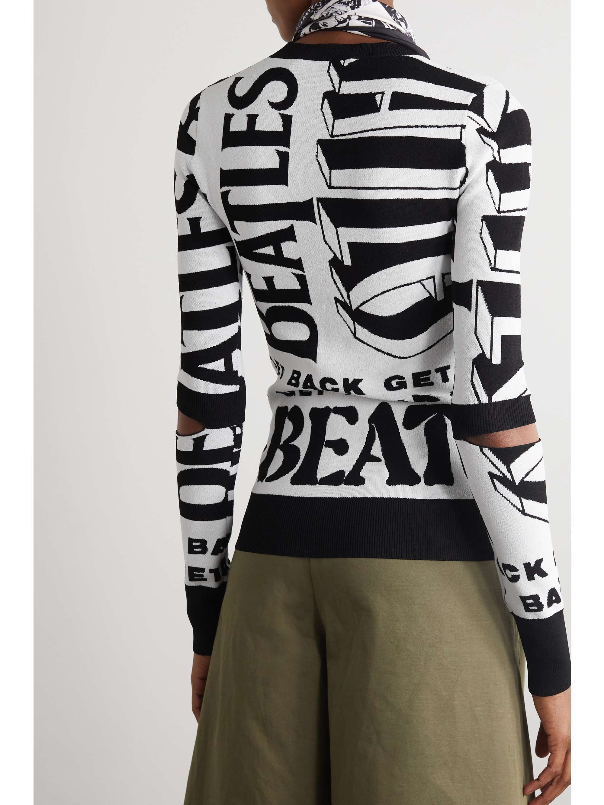 STELLA MCCARTNEY + The Beatles Get Back cutout intarsia cotton sweater