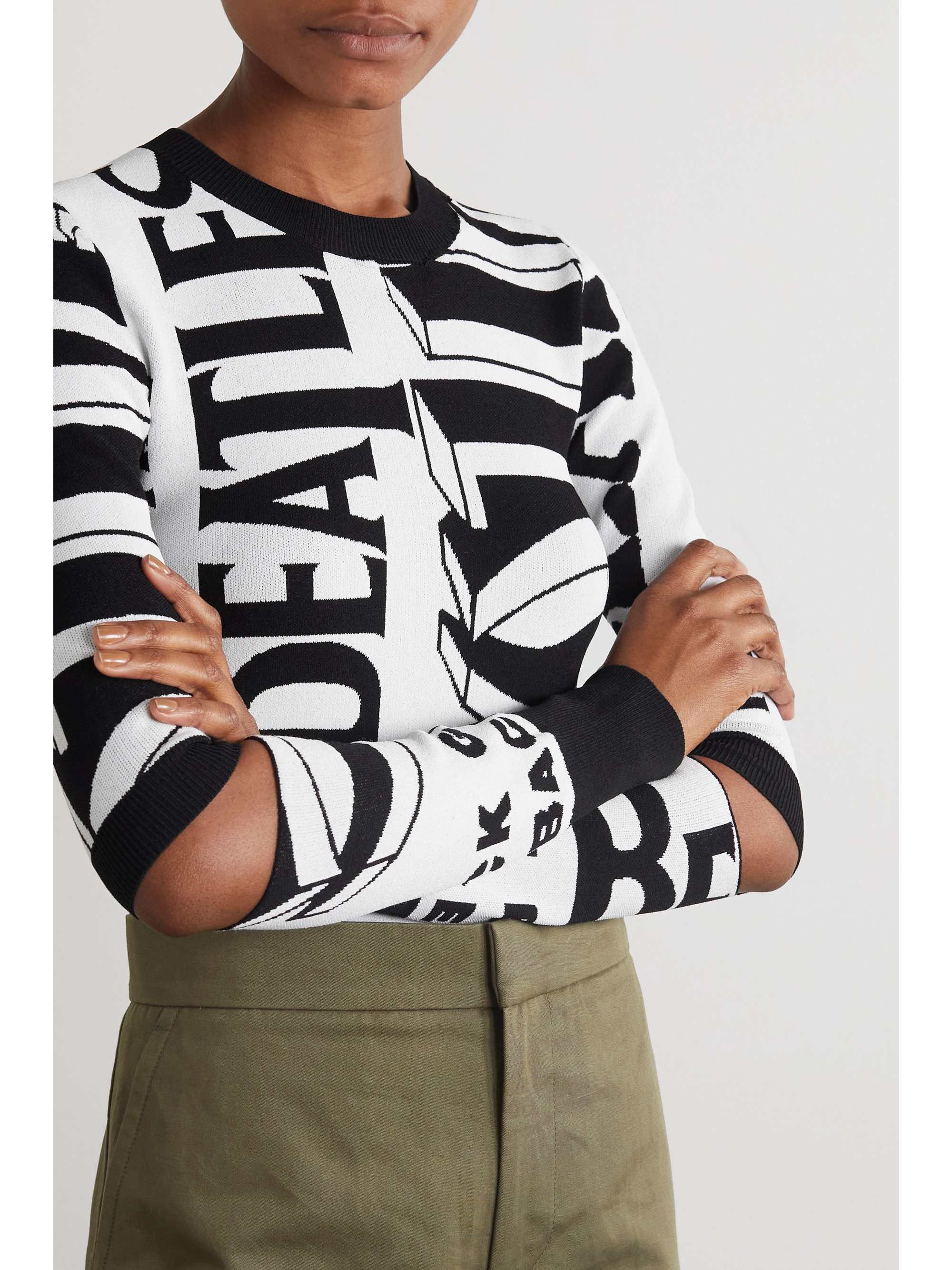 STELLA MCCARTNEY + The Beatles Get Back cutout intarsia cotton sweater
