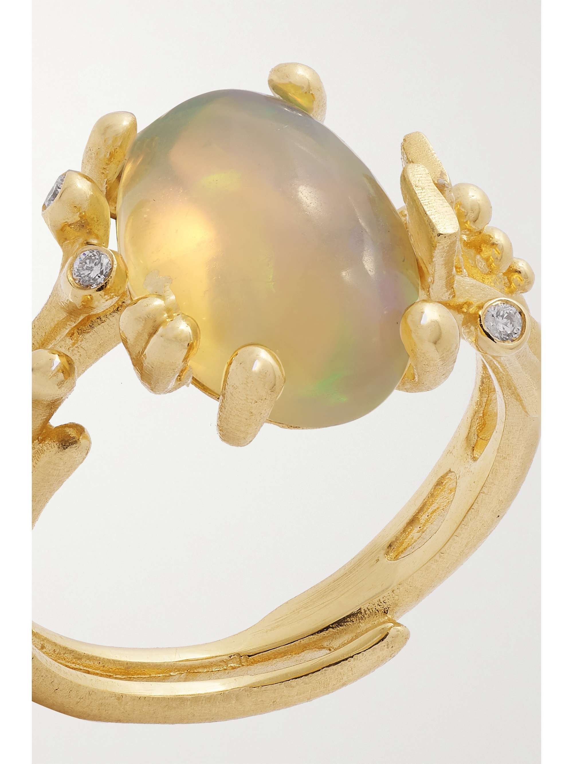 OLE LYNGGAARD COPENHAGEN BoHo 18-karat gold, opal and diamond ring
