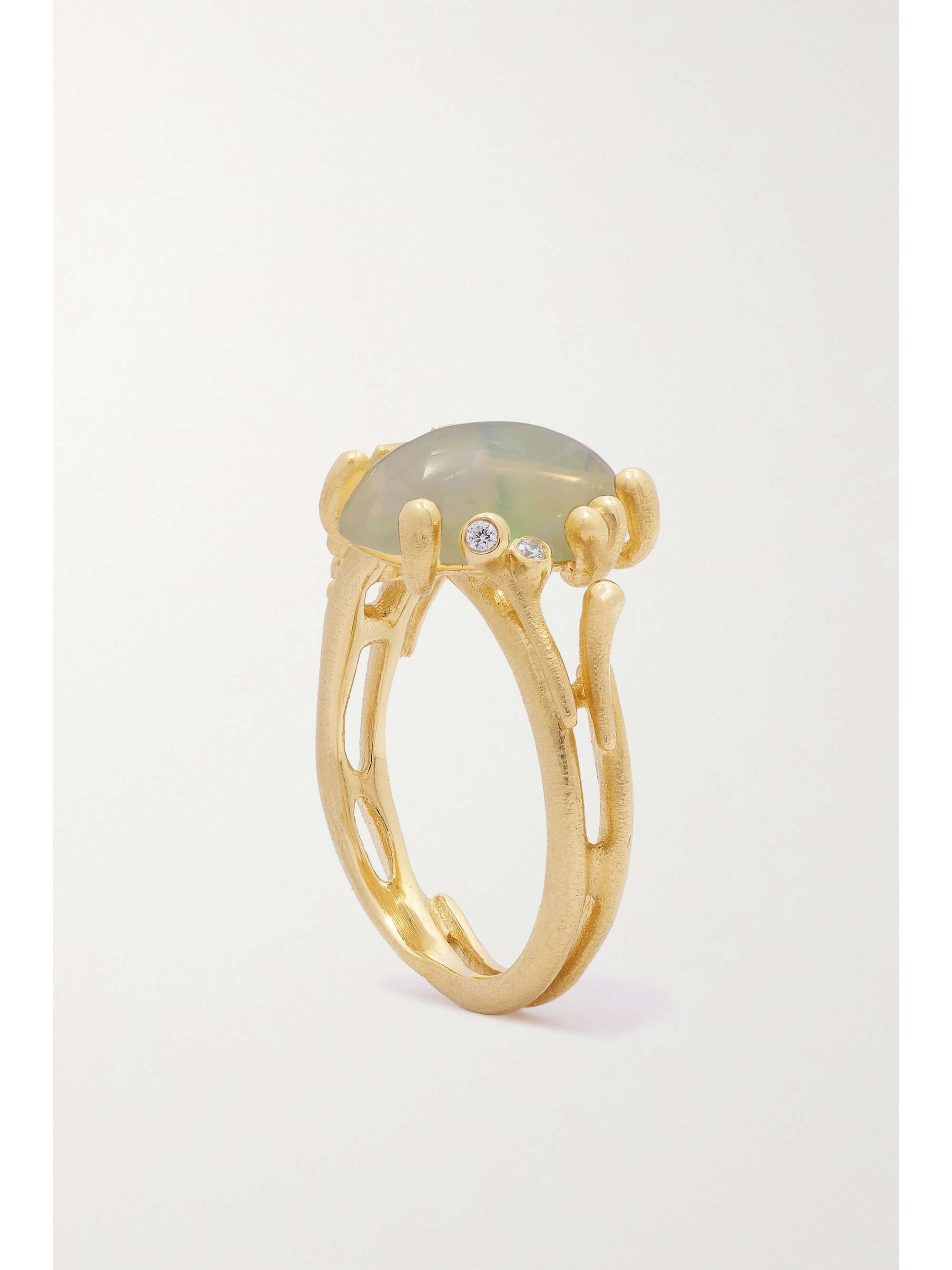 OLE LYNGGAARD COPENHAGEN BoHo 18-karat gold, opal and diamond ring