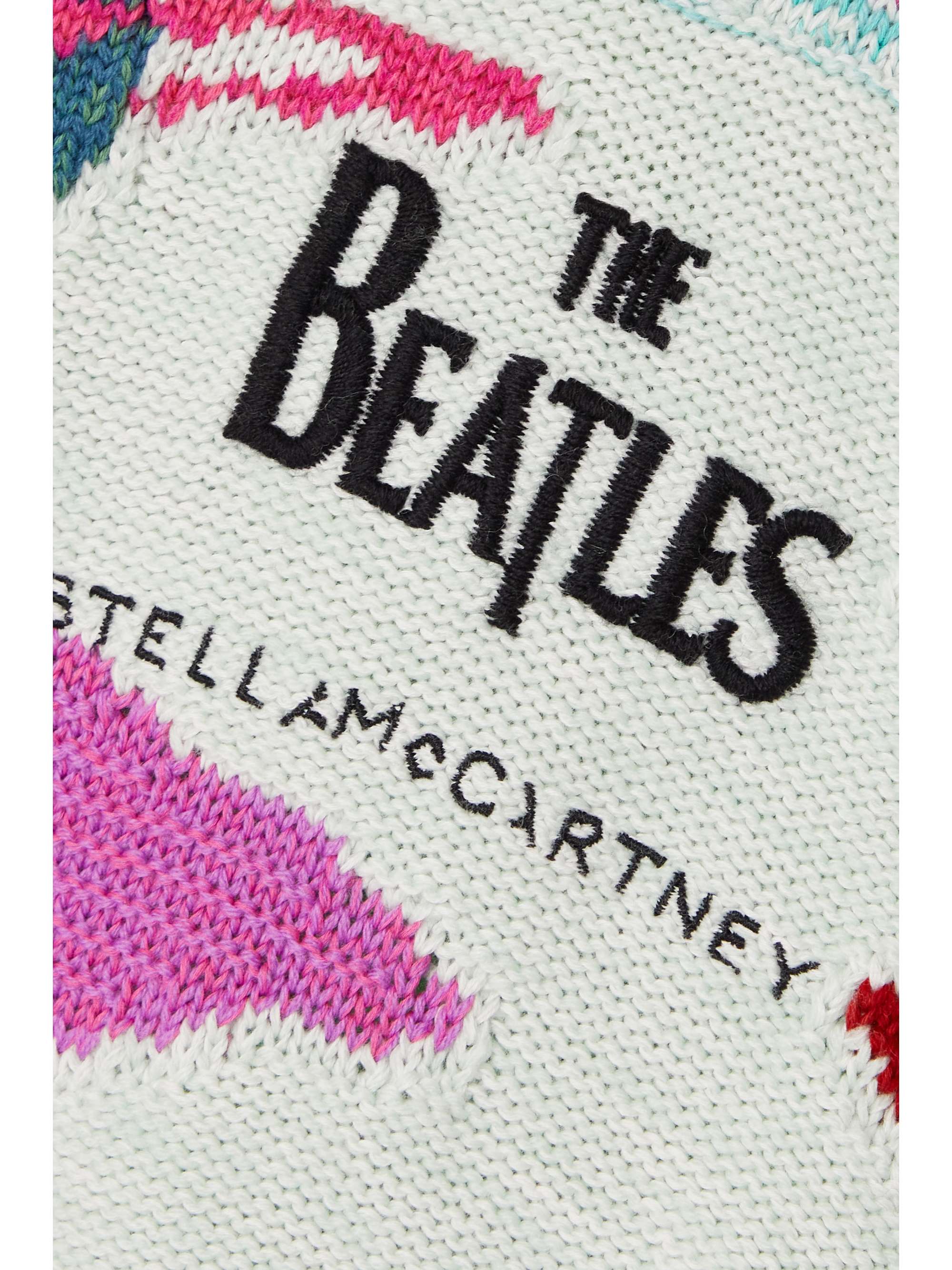 STELLA MCCARTNEY + The Beatles Get Back embroidered intarsia cotton sweater