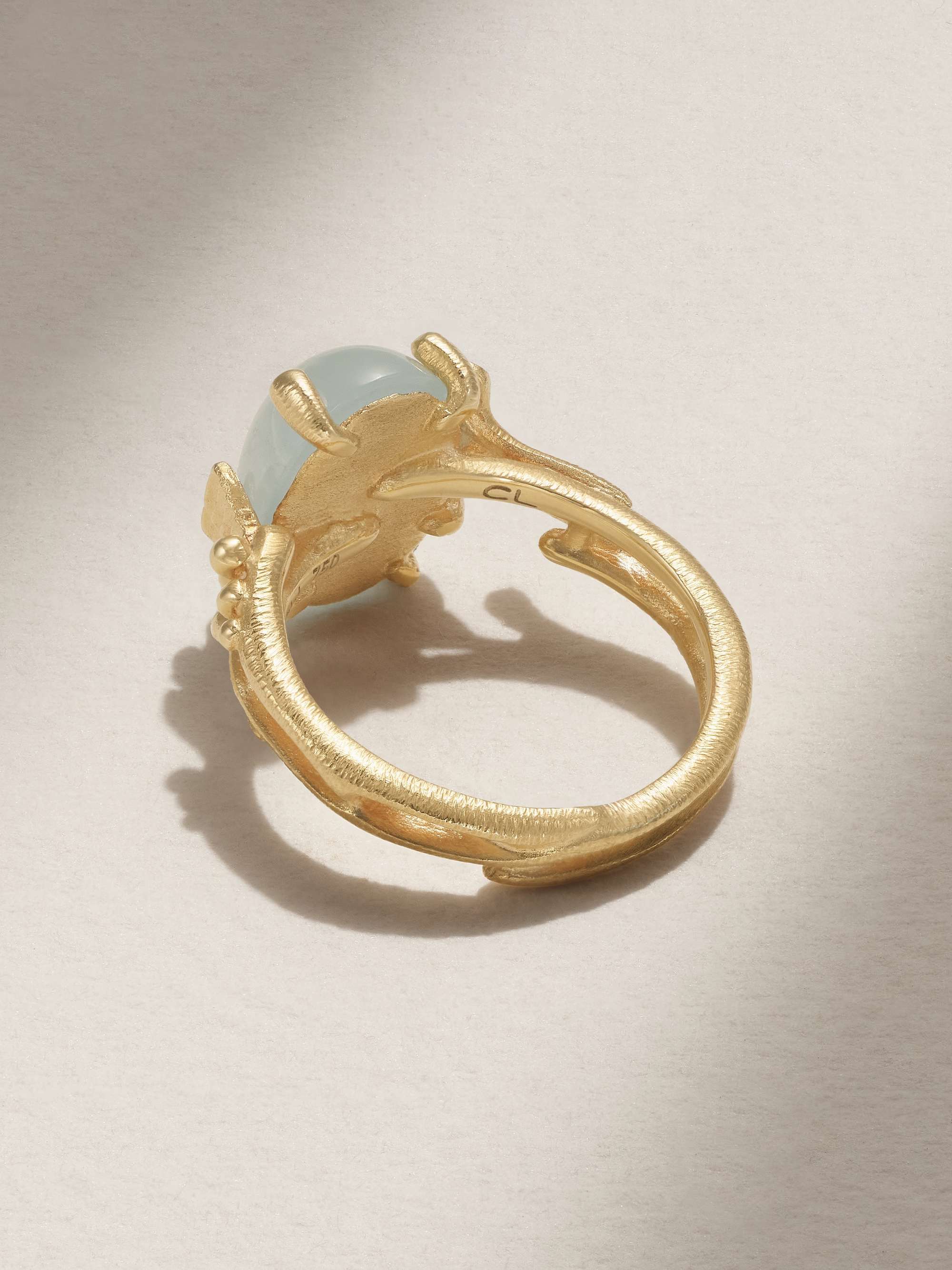 OLE LYNGGAARD COPENHAGEN BoHo 18-karat gold, aquamarine and diamond ring
