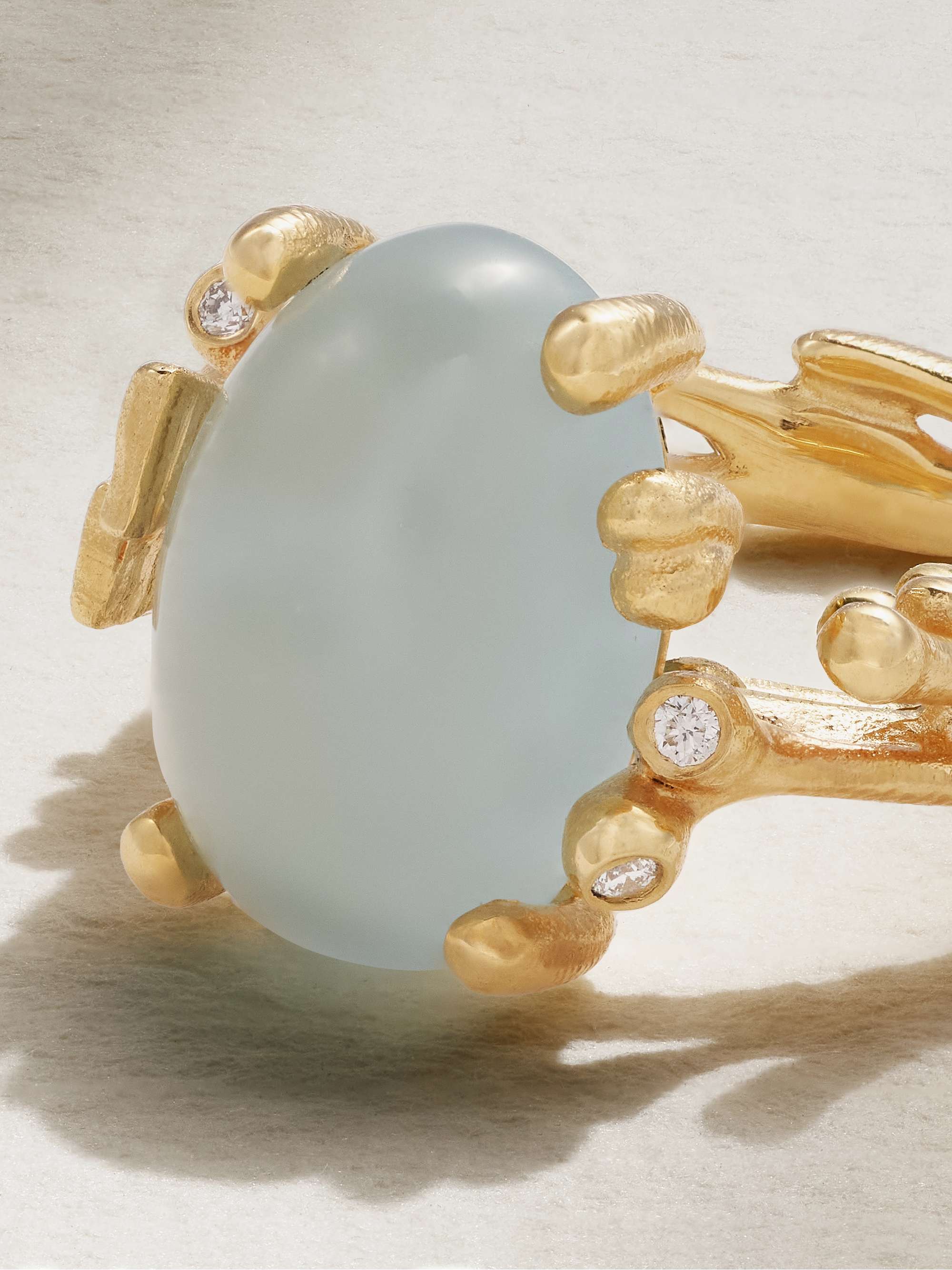 OLE LYNGGAARD COPENHAGEN BoHo 18-karat gold, aquamarine and diamond ring