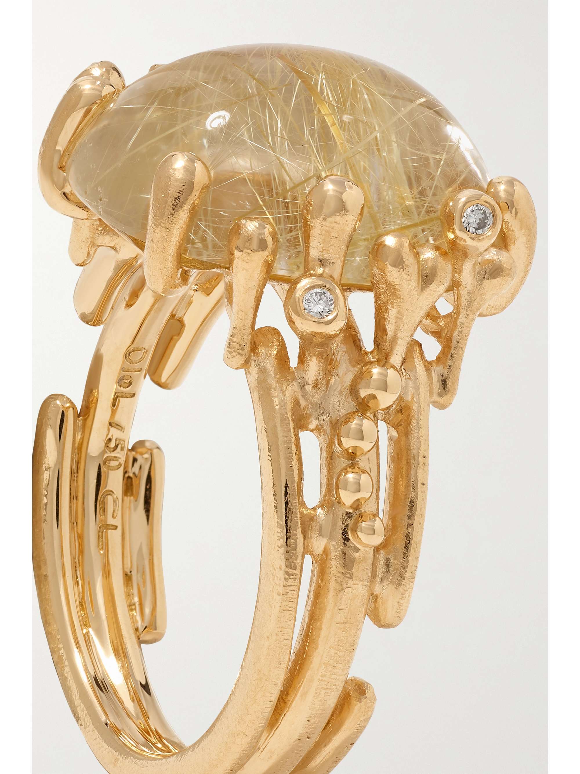 OLE LYNGGAARD COPENHAGEN BoHo 18-karat gold, quartz and diamond ring
