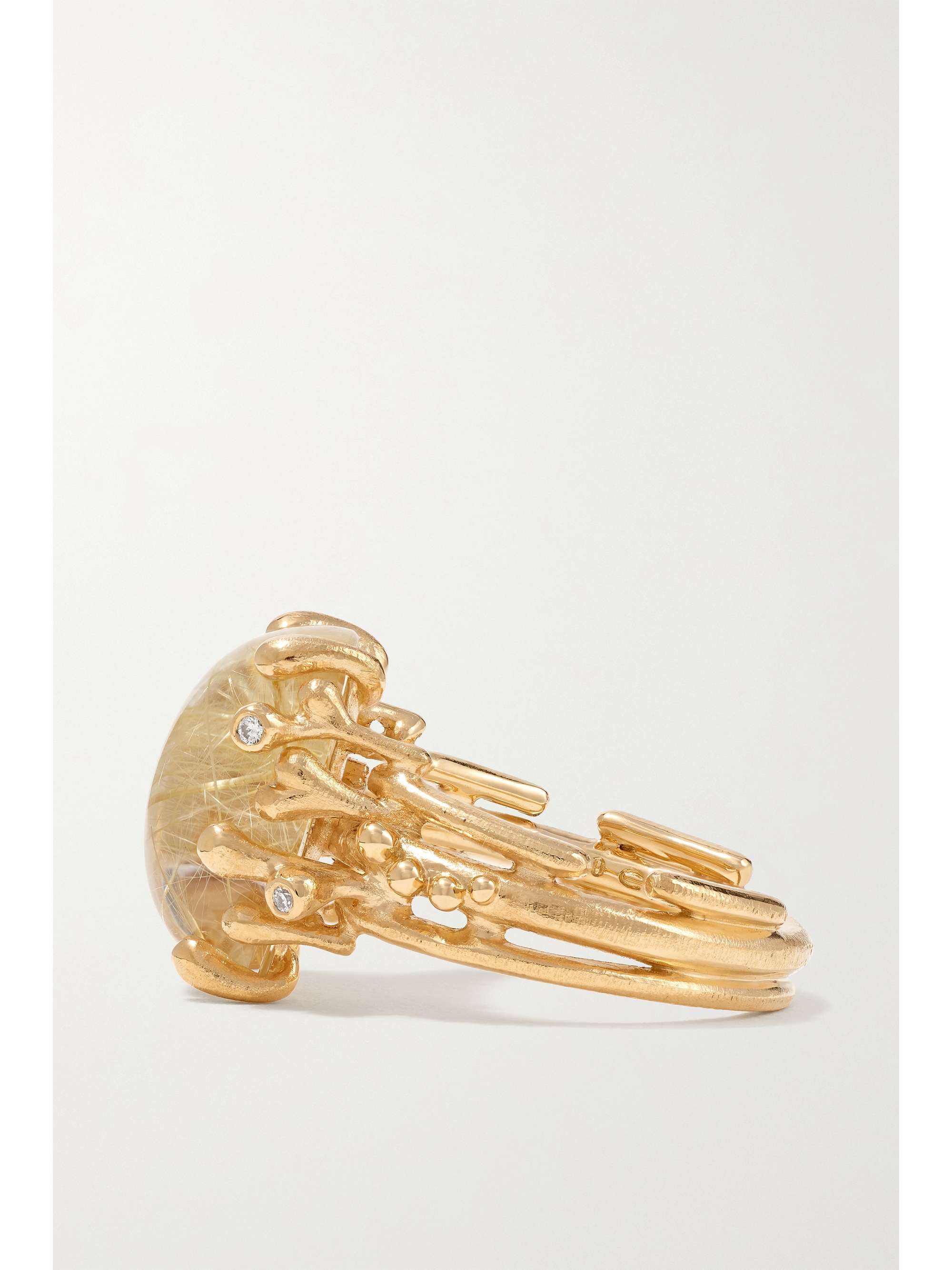 OLE LYNGGAARD COPENHAGEN BoHo 18-karat gold, quartz and diamond ring
