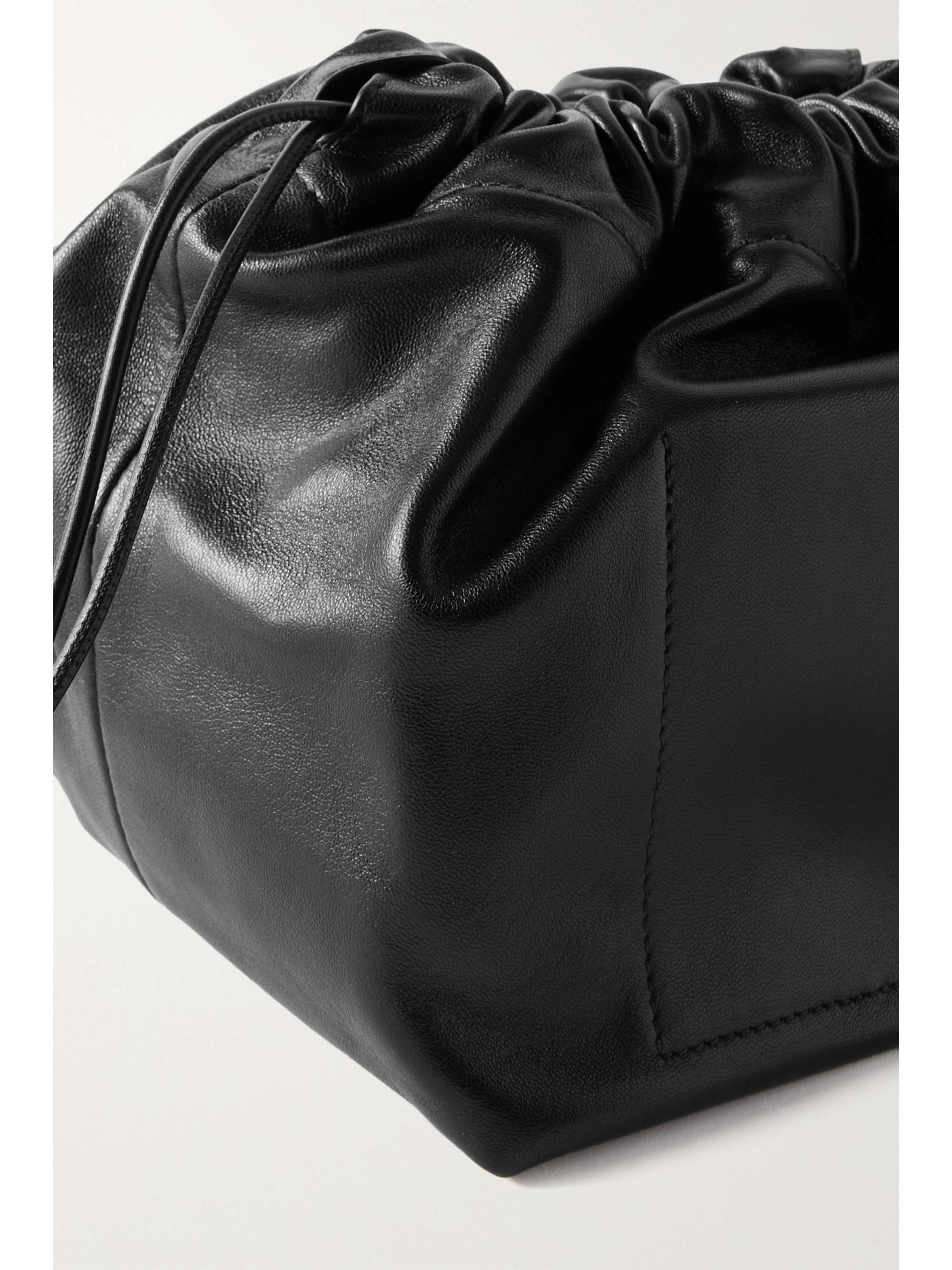 JIL SANDER Gathered leather bucket bag