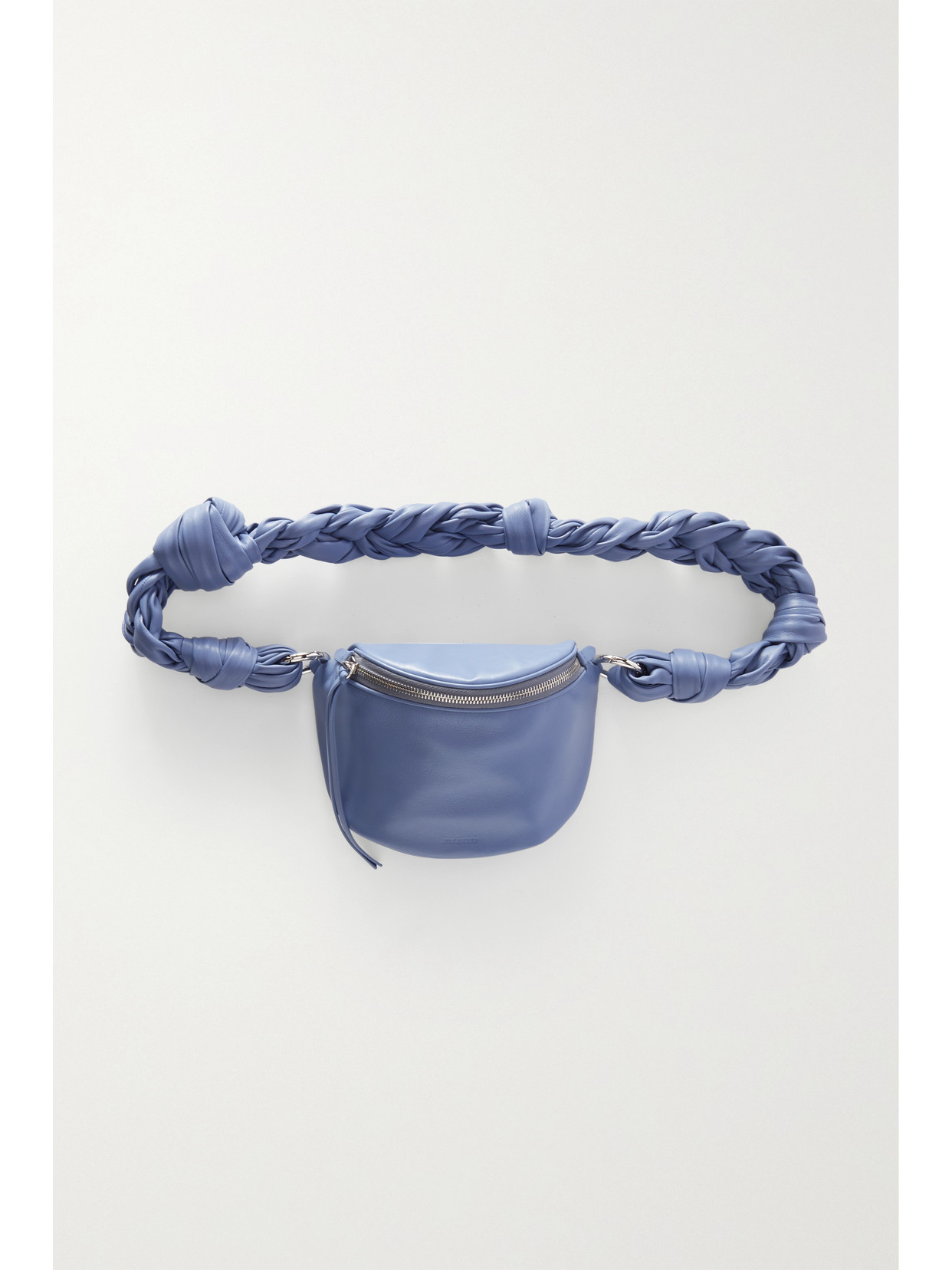 Jil Sander Moon Knotted Leather Belt Bag In Blue | ModeSens