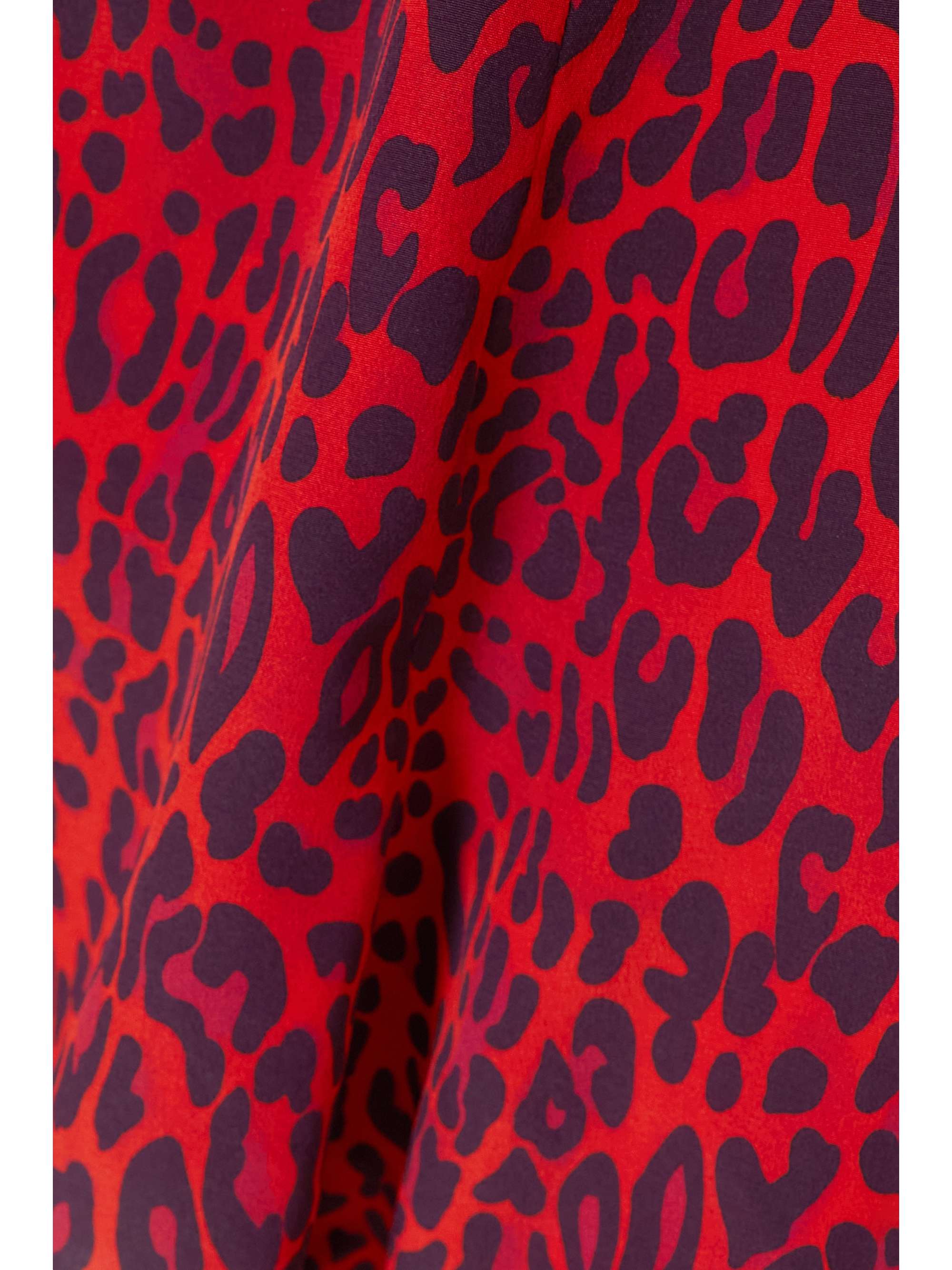 STELLA MCCARTNEY Belted leopard-print silk crepe de chine mini dress