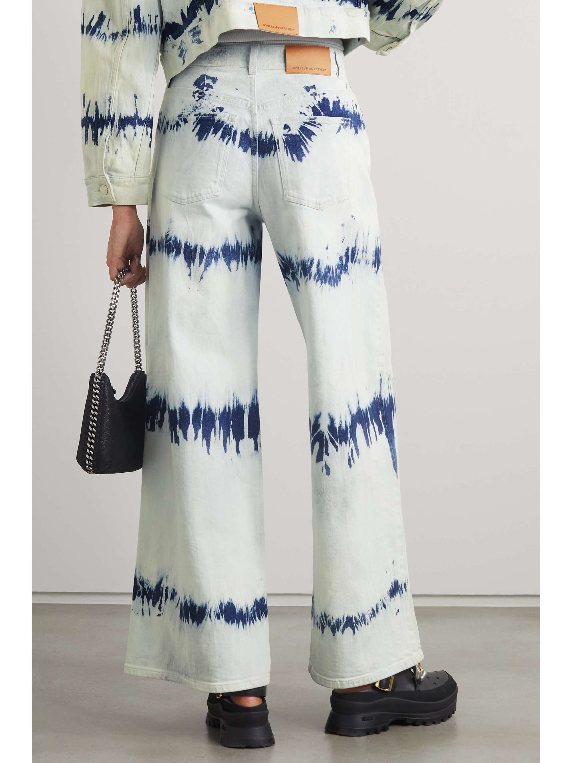 STELLA MCCARTNEY Tie-dyed high-rise wide-leg jeans