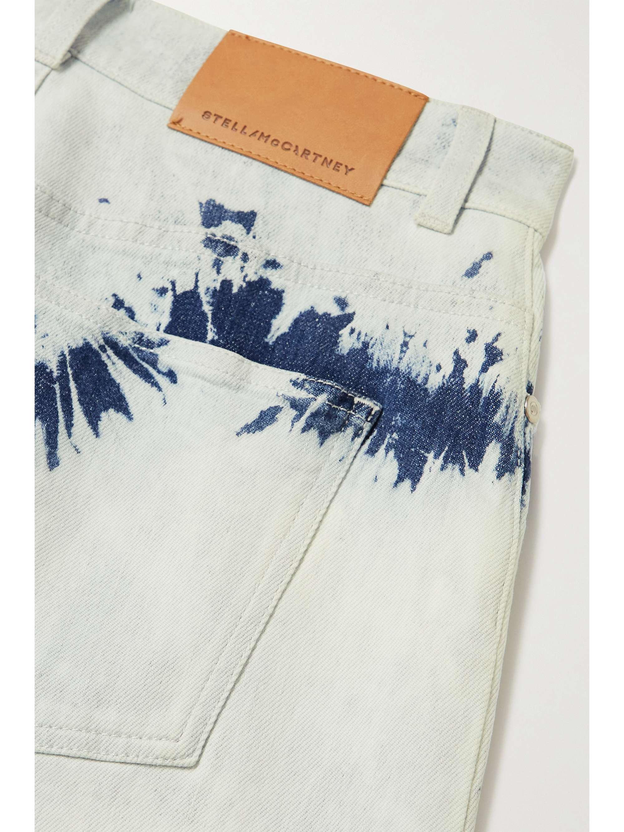 STELLA MCCARTNEY Tie-dyed high-rise wide-leg jeans